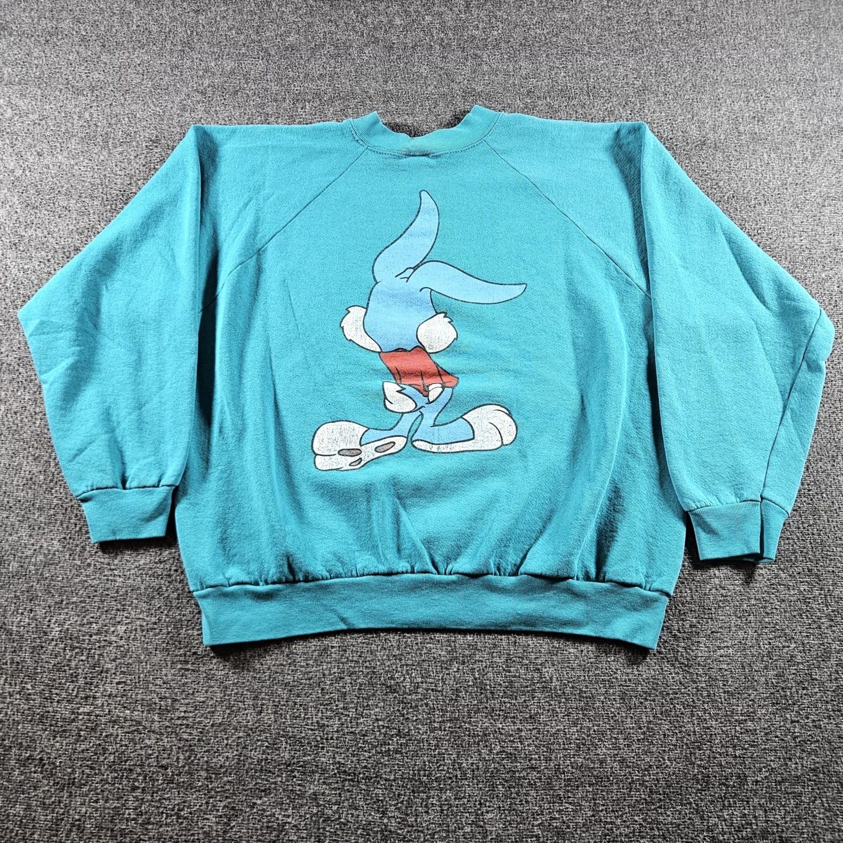 Vintage VINTAGE Freeze Sweatshirt Mens Large Bugs Bunny Graphic Fleece Looney Tunes 90s Size US L / EU 52-54 / 3 - 7 Thumbnail