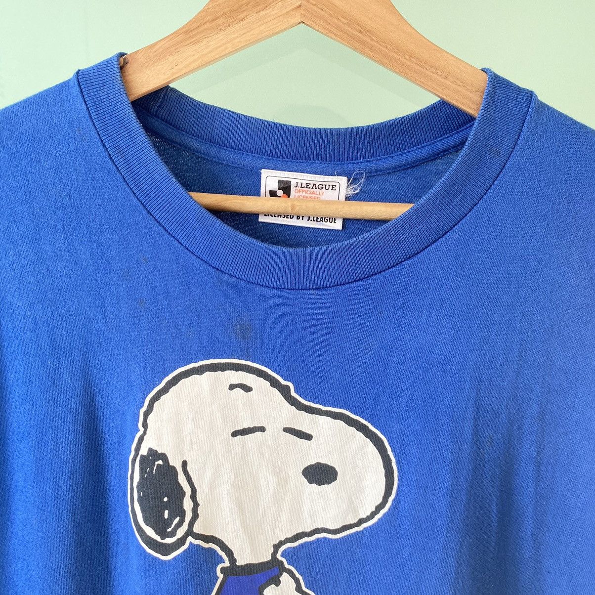 Peanuts 💥 SICK💥 VINTAGE Faded Y2K J. League x Snoopy ERD GRUNGE T Size US L / EU 52-54 / 3 - 4 Thumbnail