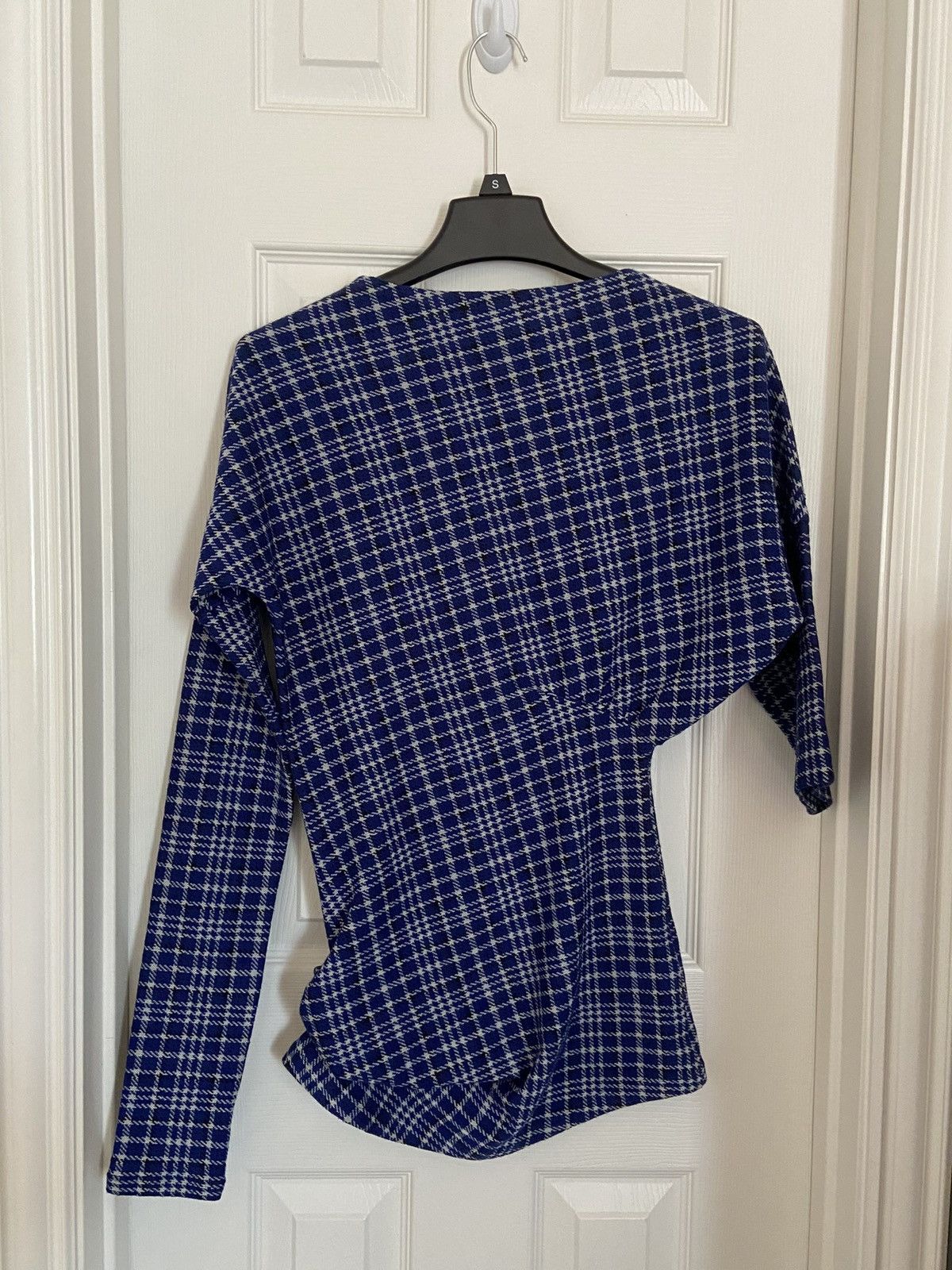 Calvin Klein 205W39NYC × Raf Simons Calvin Klein 205w39nyc Plaid Asymmetrical Draped Top Size XS / US 0-2 / IT 36-38 - 3 Thumbnail