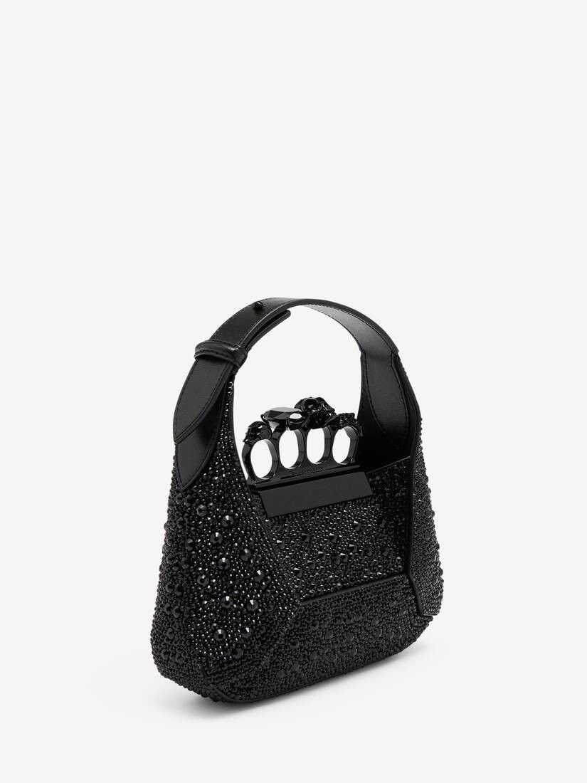 Alexander McQueen o1w1db10925 Size: OS/The Jewelled Hobo Mini Bag in Black Size ONE SIZE - 3 Thumbnail