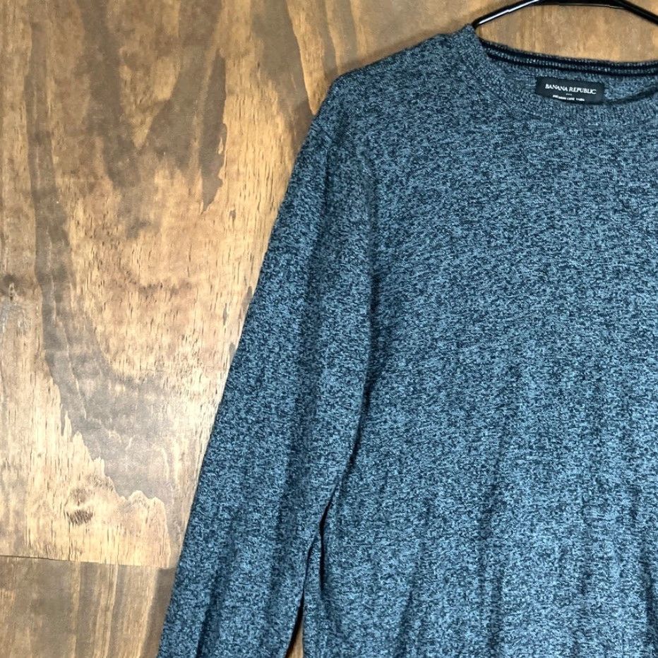 Banana Republic Banana Republic Mens Sweater Knit Gray Silk Cashmere Blend Long Sleeve M Crew Neck Pullover Casual Business Workwear Fall Winter Knits Mens Size US M / EU 48-50 / 2 - 4 Thumbnail