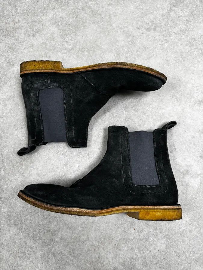 Bottega Veneta Bottega Veneta Clear Faded Black Suede Chelsea Boots Size US 11 / EU 44 - 4 Thumbnail