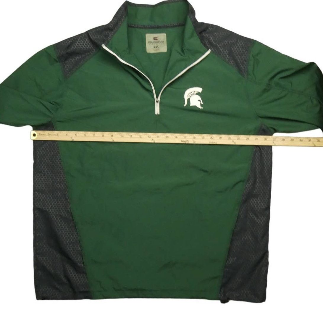 Colosseum Athletics NEW Michigan State 1/4 zip windbreaker jacket, Colosseum Size US XXL / EU 58 / 5 - 3 Thumbnail