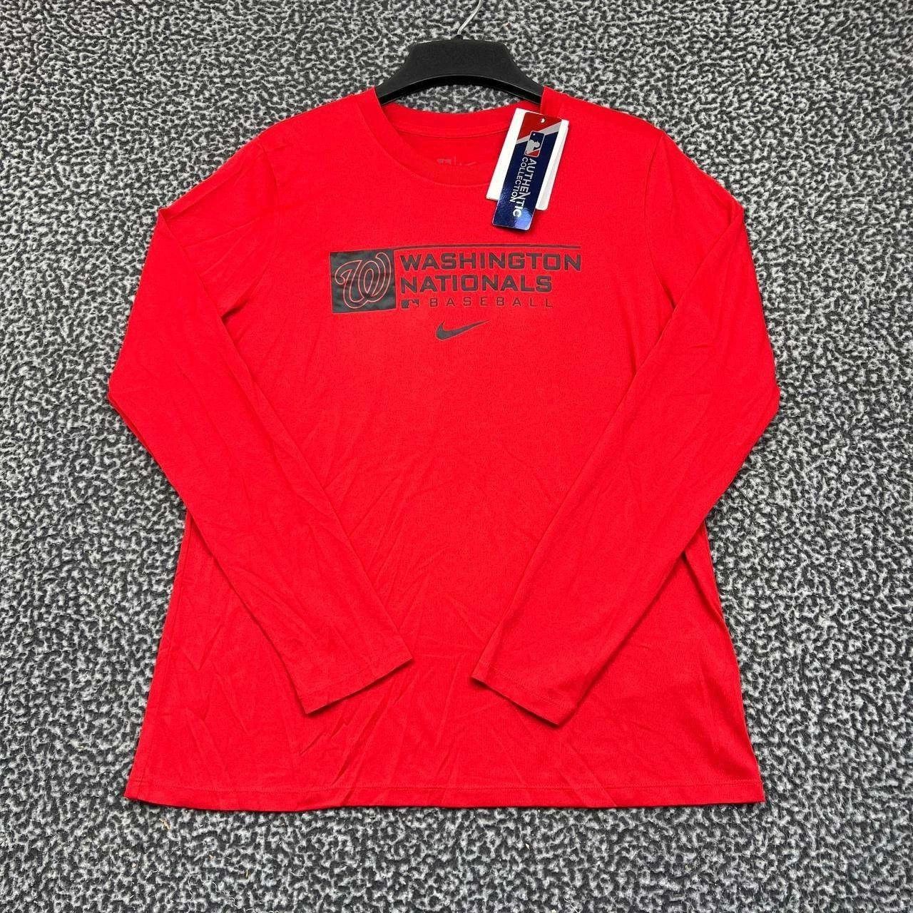 Nike Nike Shirt Men Washington Nationals Long Sleeve Crew Neck L Size US L / EU 52-54 / 3 - 1 Thumbnail