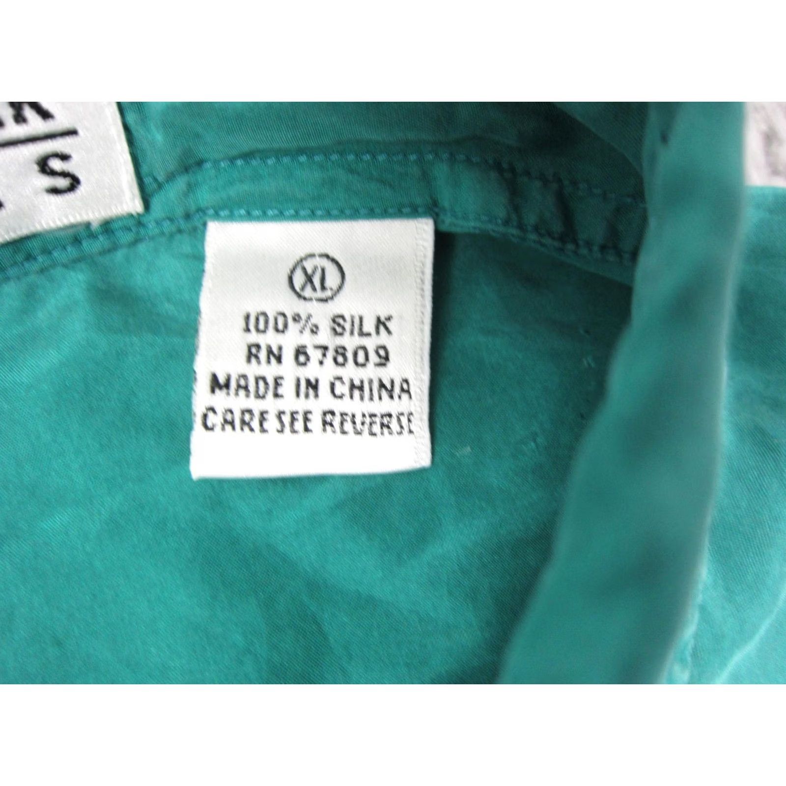 Vintage VINTAGE Sportswear Systems Shirt Mens XL Green 100% Silk Button Up 90s Size US XL / EU 56 / 4 - 4 Thumbnail