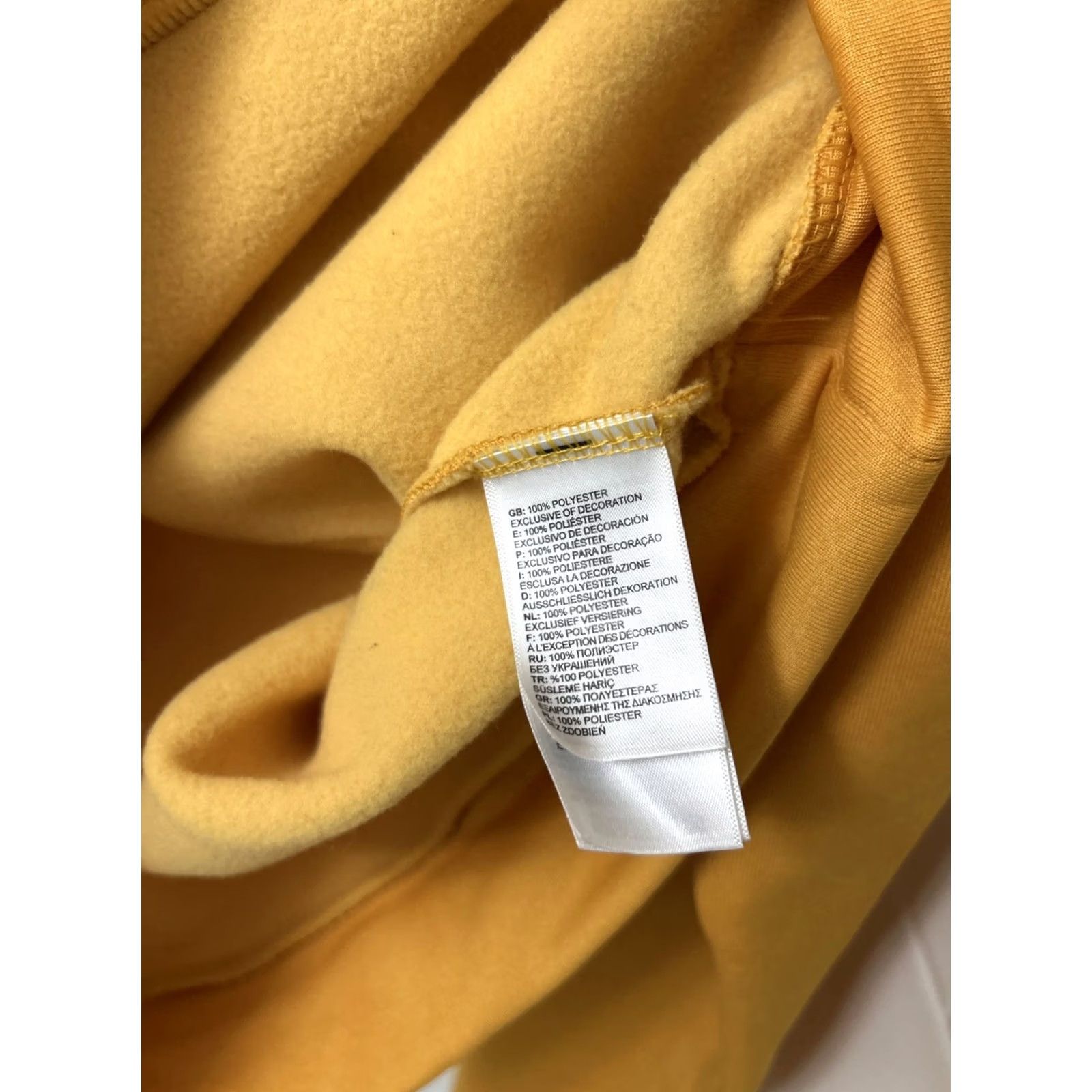 The North Face VINTAGE The North Face Hoodie Mens S Yellow Logo Pullover Fleece Lined Sweatshirt Size US S / EU 44-46 / 1 - 7 Thumbnail