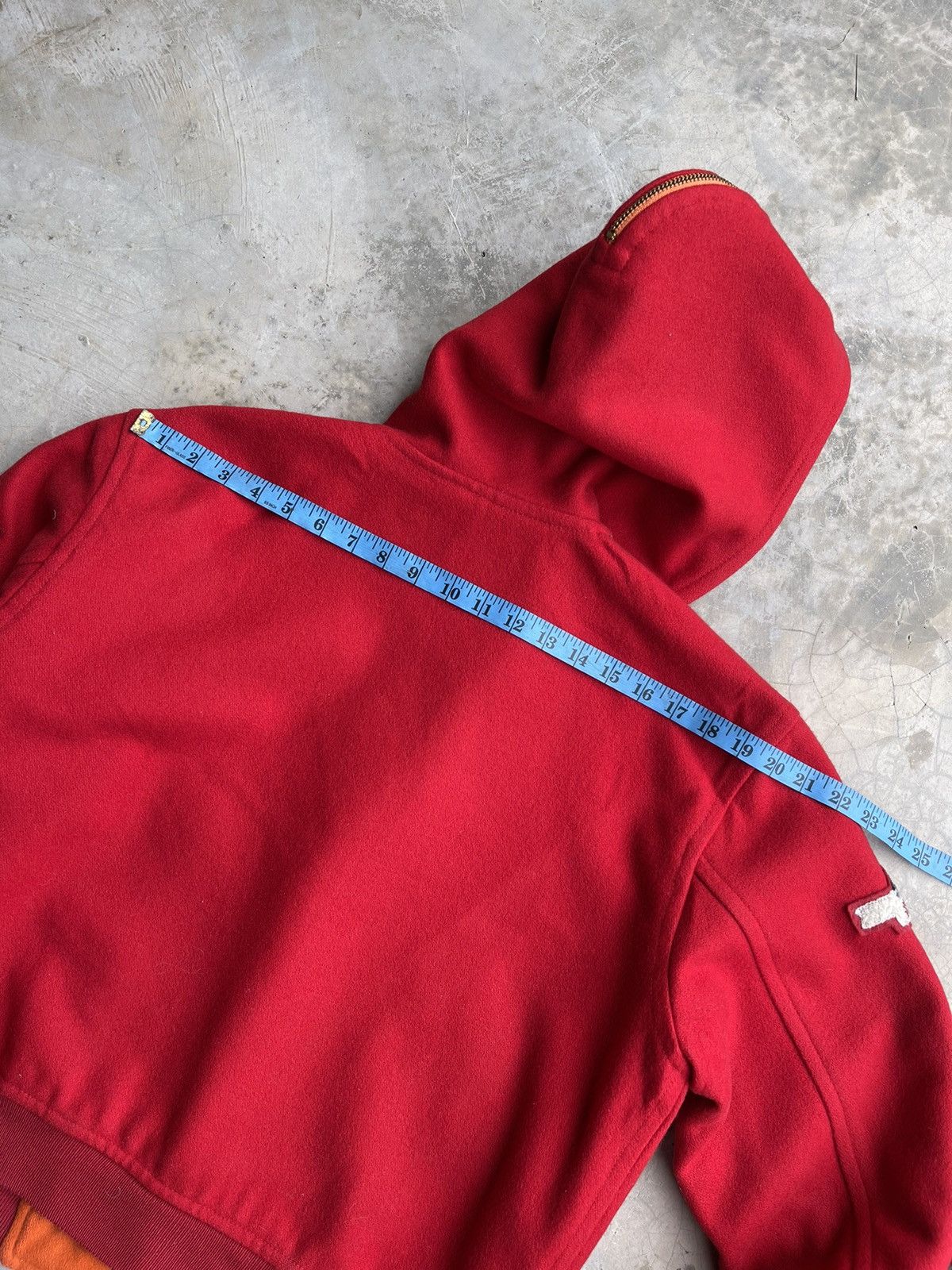 Japanese Brand × Vintage Lolita Designer Atsuki Onishi Split hood Wool Varsity Jacket Size S / US 4 / IT 40 - 19 Thumbnail
