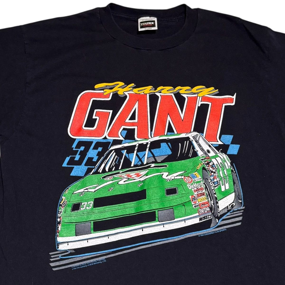 Tultex 90s Tultex Harry Gant NASCAR Black Shirt Men's XL Size US XL / EU 56 / 4 - 2 Thumbnail