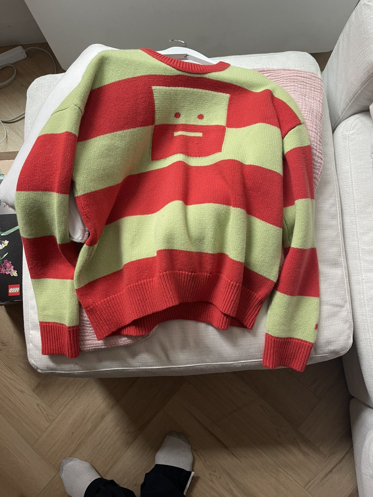 Acne Studios Acne Studios Men's Wool Striped Face Sweater Size US L / EU 52-54 / 3 - 1 Thumbnail