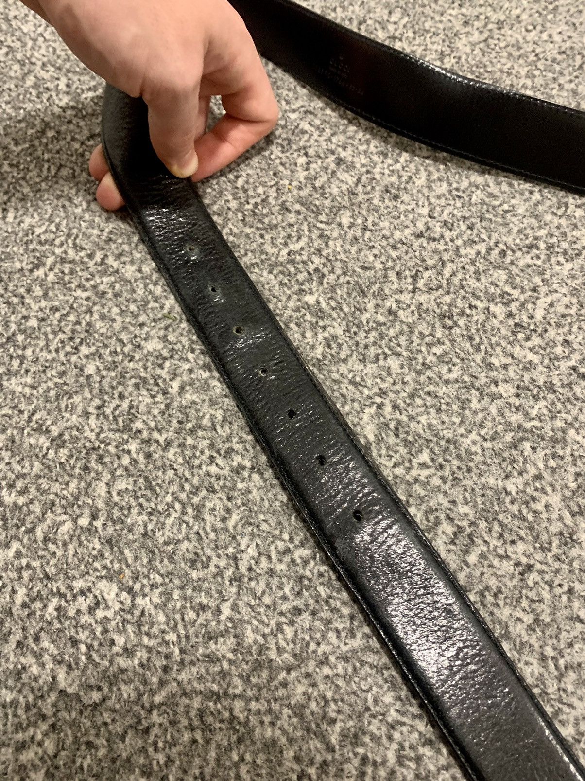 Gucci Vintage Gucci Big “G” Leather Belt Size ONE SIZE - 4 Thumbnail