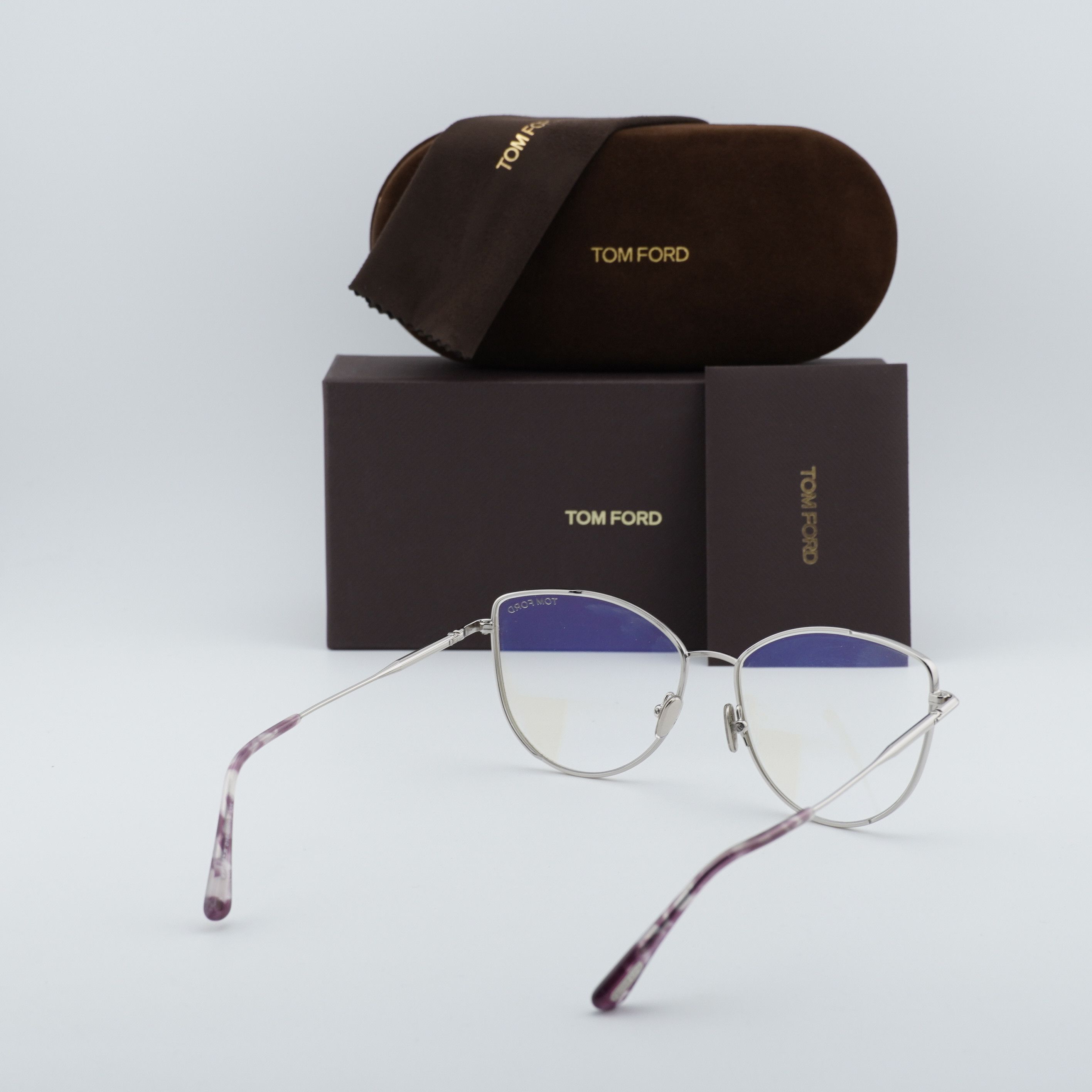 Tom Ford Tom Ford TF5667-B 016 Eyeglasses Palladium 55mm Cat Eye Fram Size ONE SIZE - 10 Thumbnail