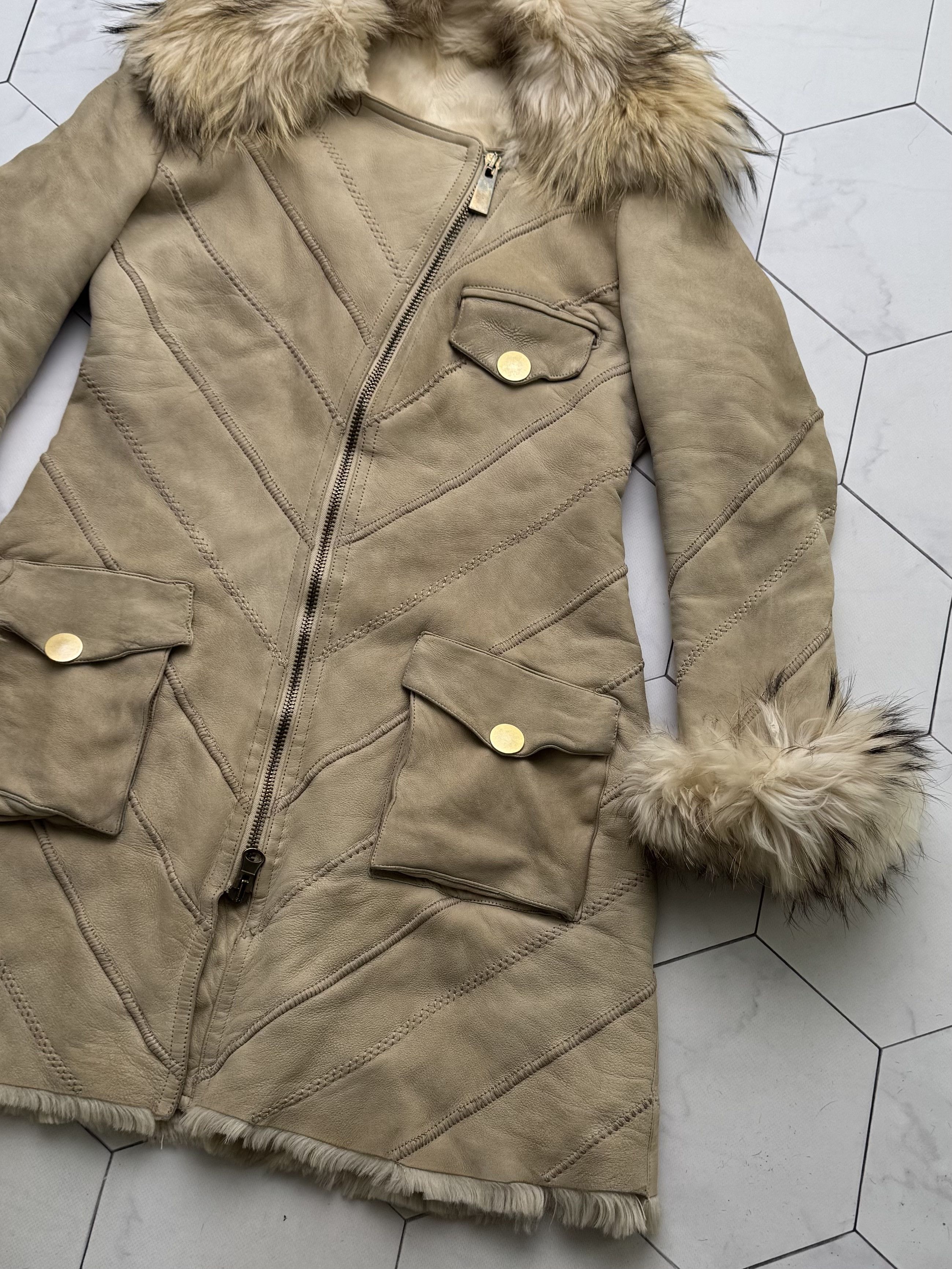 Vintage Vintage Real Sheepskin Coat Shearling Hooded Leather Coat Size M / US 6-8 / IT 42-44 - 8 Thumbnail