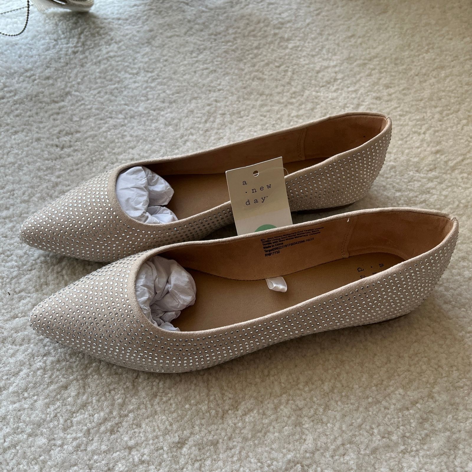 Other A New Day Women's Corinna Ballet Rhinestone Flats Size 8.5 Size US 8.5 / IT 38.5 - 18 Thumbnail
