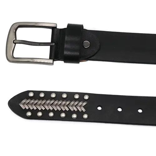 Japanese Brand × Leather × Vintage Geometry Pattern Leather Belt Size ONE SIZE - 3 Thumbnail