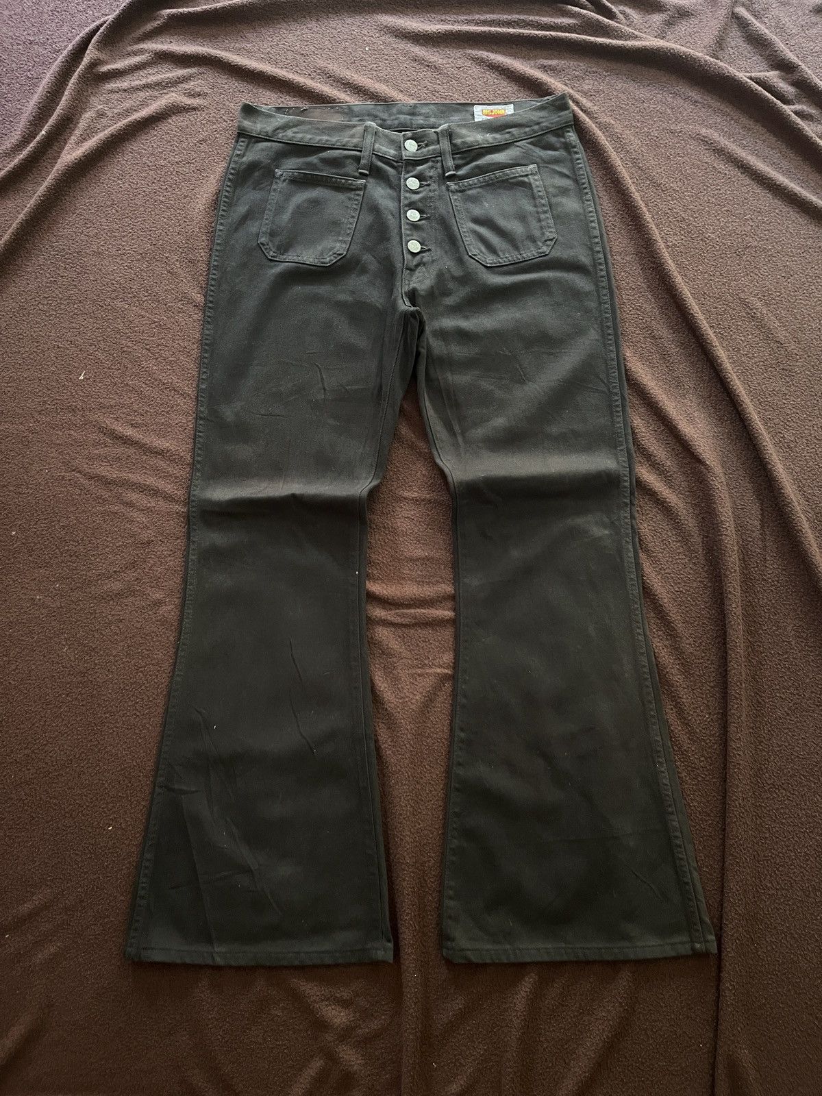 Big John Super Flare Big John Distressed Jeans Size US 30 / EU 46 - 1 Thumbnail