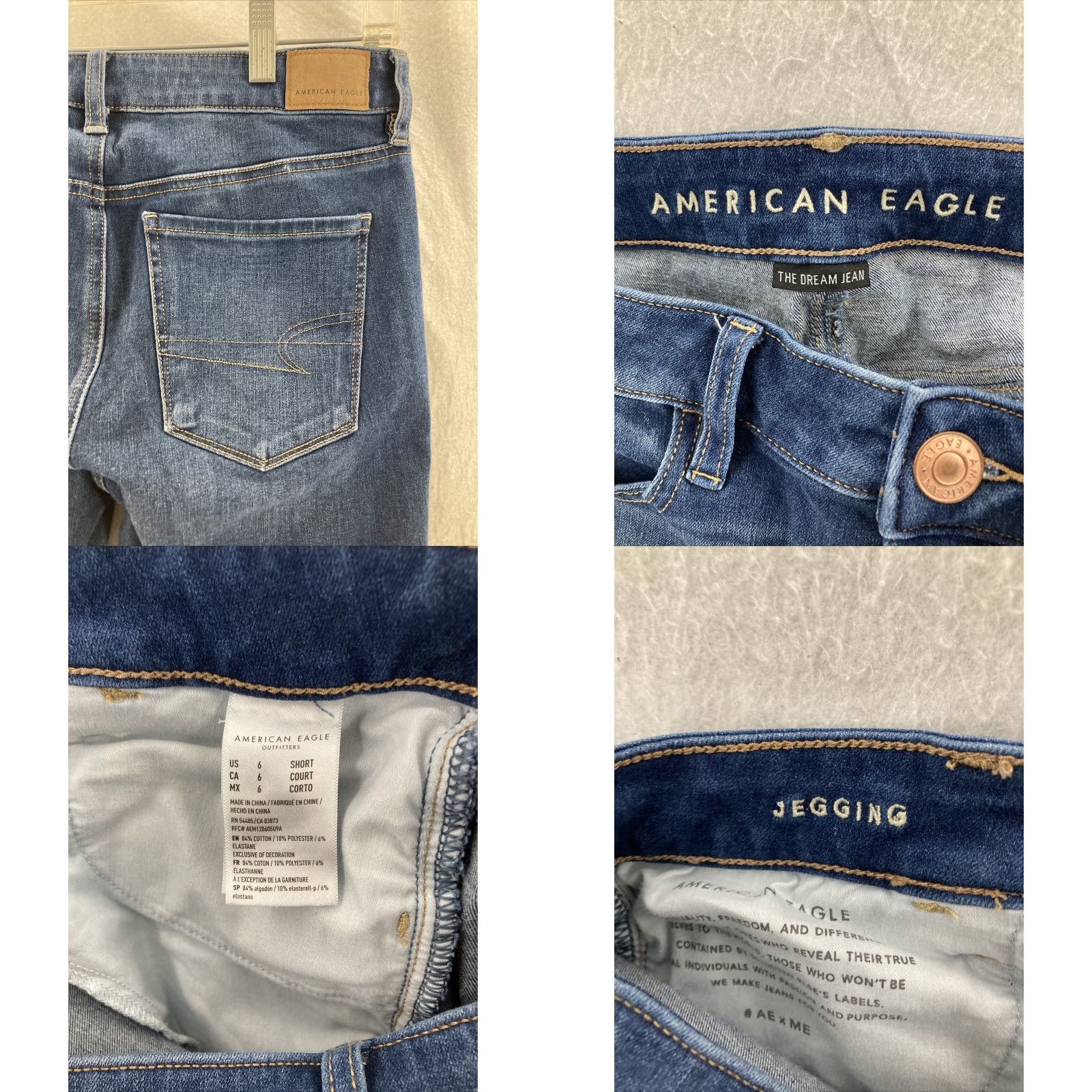 American Eagle Outfitters American Eagle Outfitters Jegging Jeans Size 6 Womens Blue Denim Slim Modern 5-Pocket Design Mid Rise 28x27 XS? Size 28" / US 6 / IT 42 - 8 Thumbnail