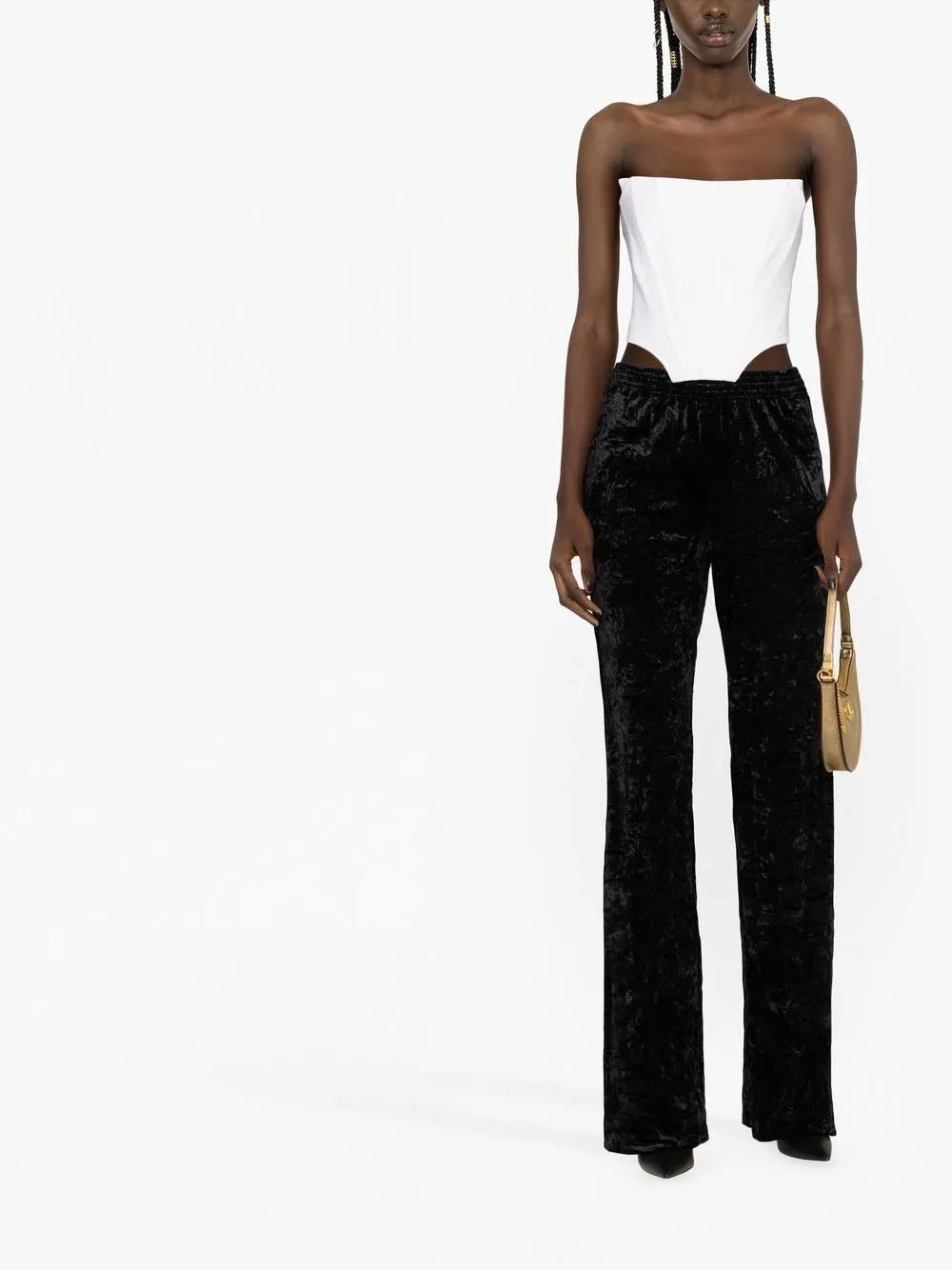 Saint Laurent Paris o1y0126 Velvet Sweatpant in Black Size 28" / US 6 / IT 42 - 4 Thumbnail