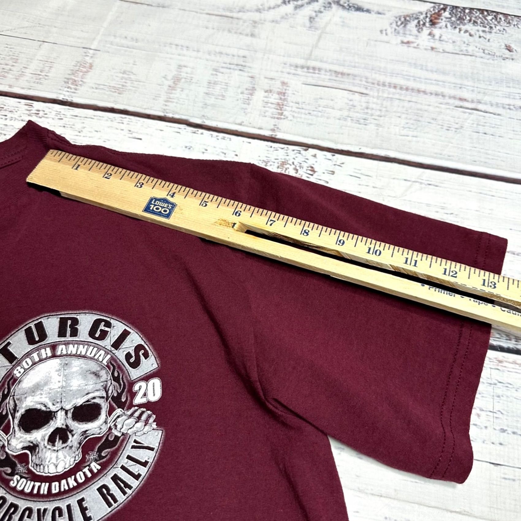 Vintage Suna Mens Sturgis 2020 Motorcycle Rally Short Sleeve T-Shirt L Burgundy Slim Fit Size US L / EU 52-54 / 3 - 3 Thumbnail