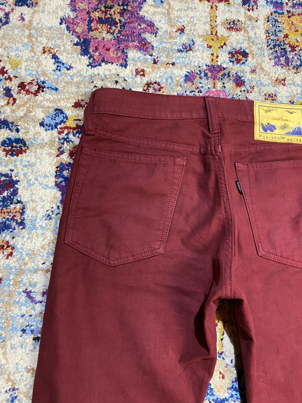 Dry Bones Vintage Dry Bones Tokyo Japan DP-273 Burgundy Red Jeans W30 Size US 30 / EU 46 - 4 Thumbnail