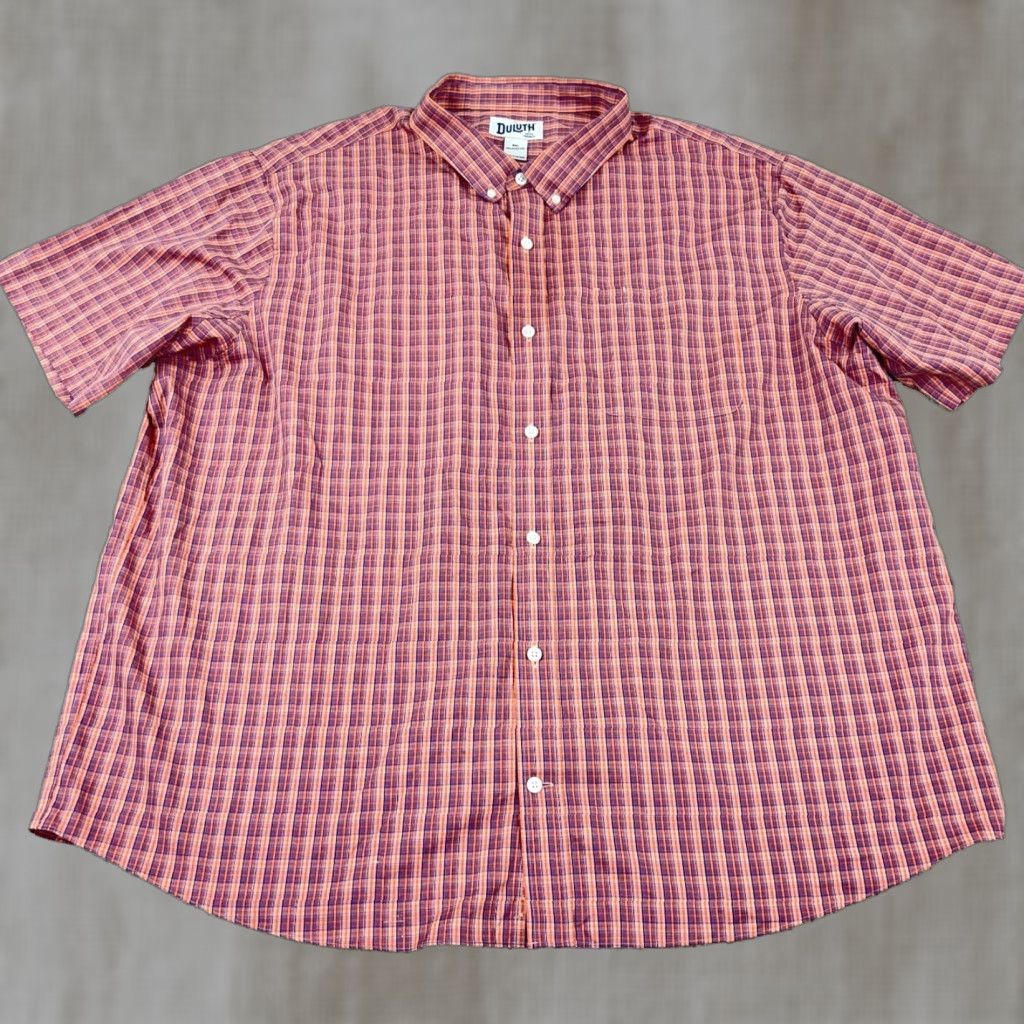 Vintage Duluth Shirt Men 3XL Button-Up Plaid Cotton Blue Orange Relaxed Fit Casual Shirt Size US XXL / EU 58 / 5 - 1 Thumbnail