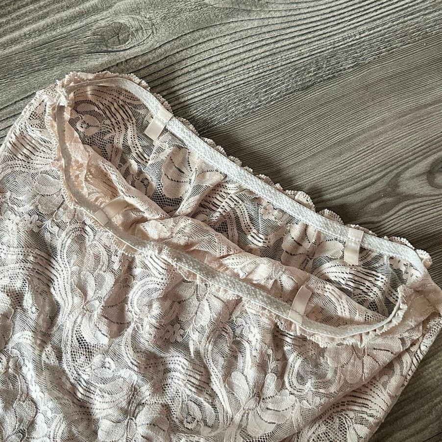 Other no brand beige nude lace strapless tube top Size S / US 4 / IT 40 - 3 Thumbnail