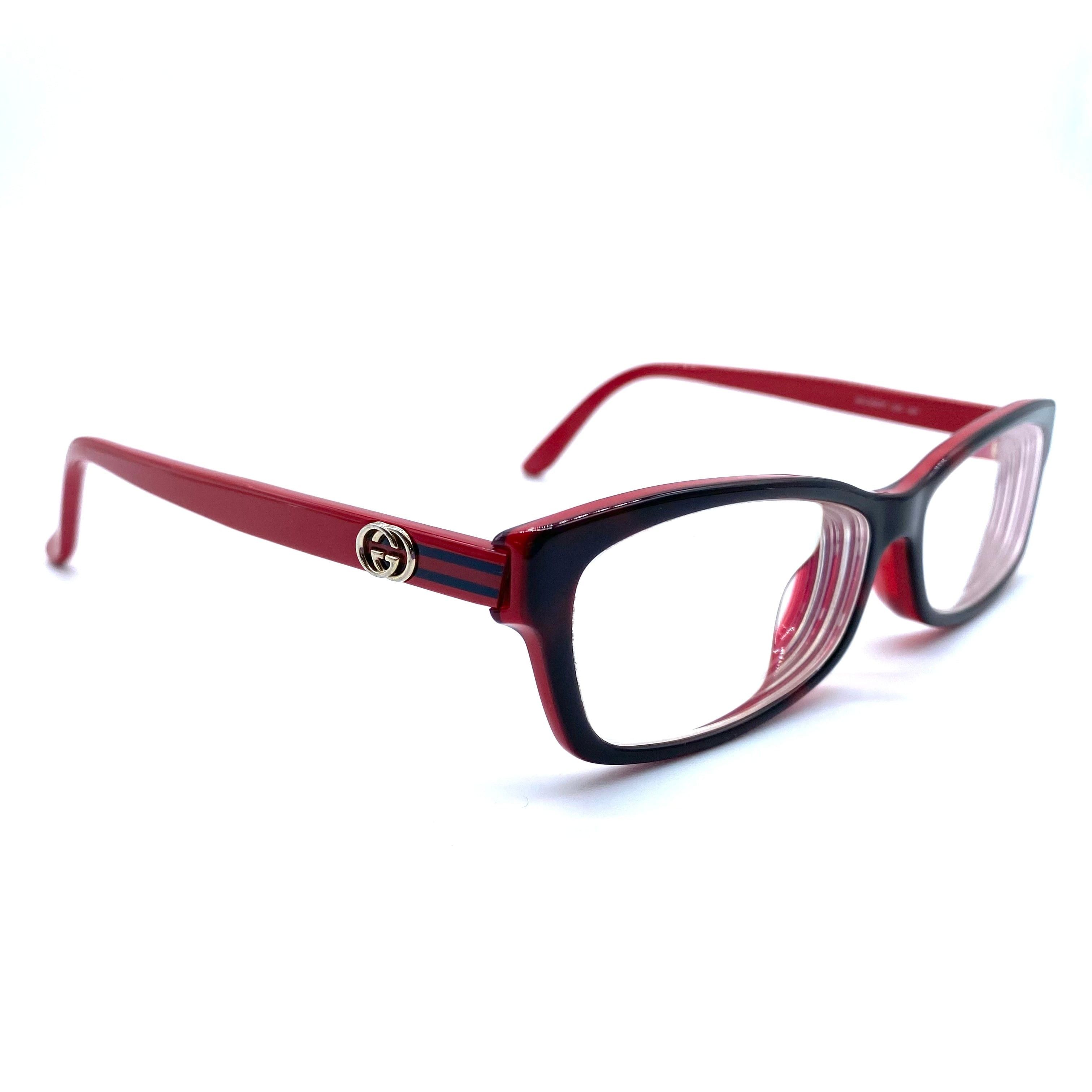 Gucci Vintage Gucci Interlocking Prescription Glasses Black Red Size ONE SIZE - 3 Thumbnail