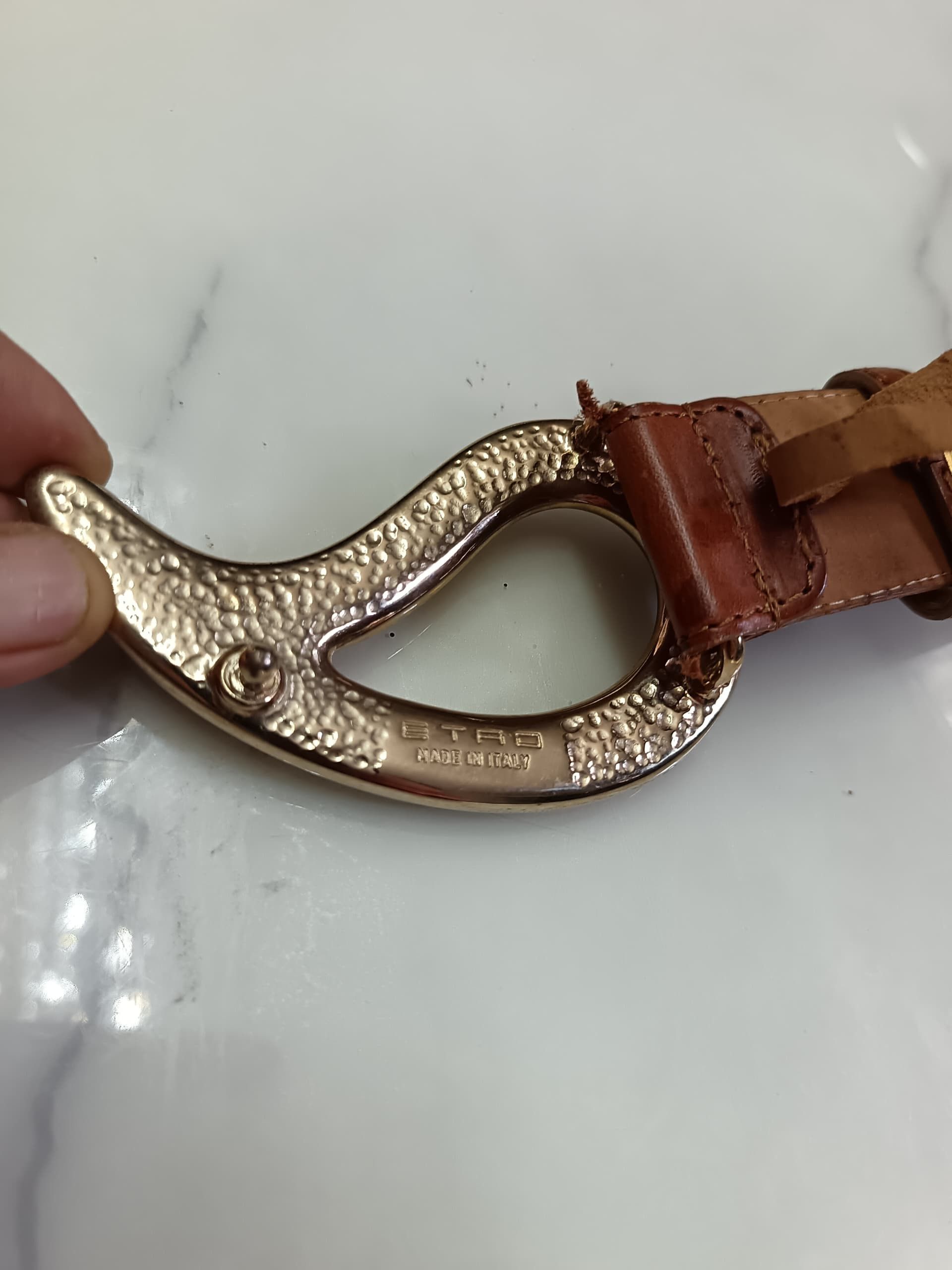 Etro × Leather × Vintage Etro leather made in Italy belt max size 29 inc Size ONE SIZE - 2 Thumbnail