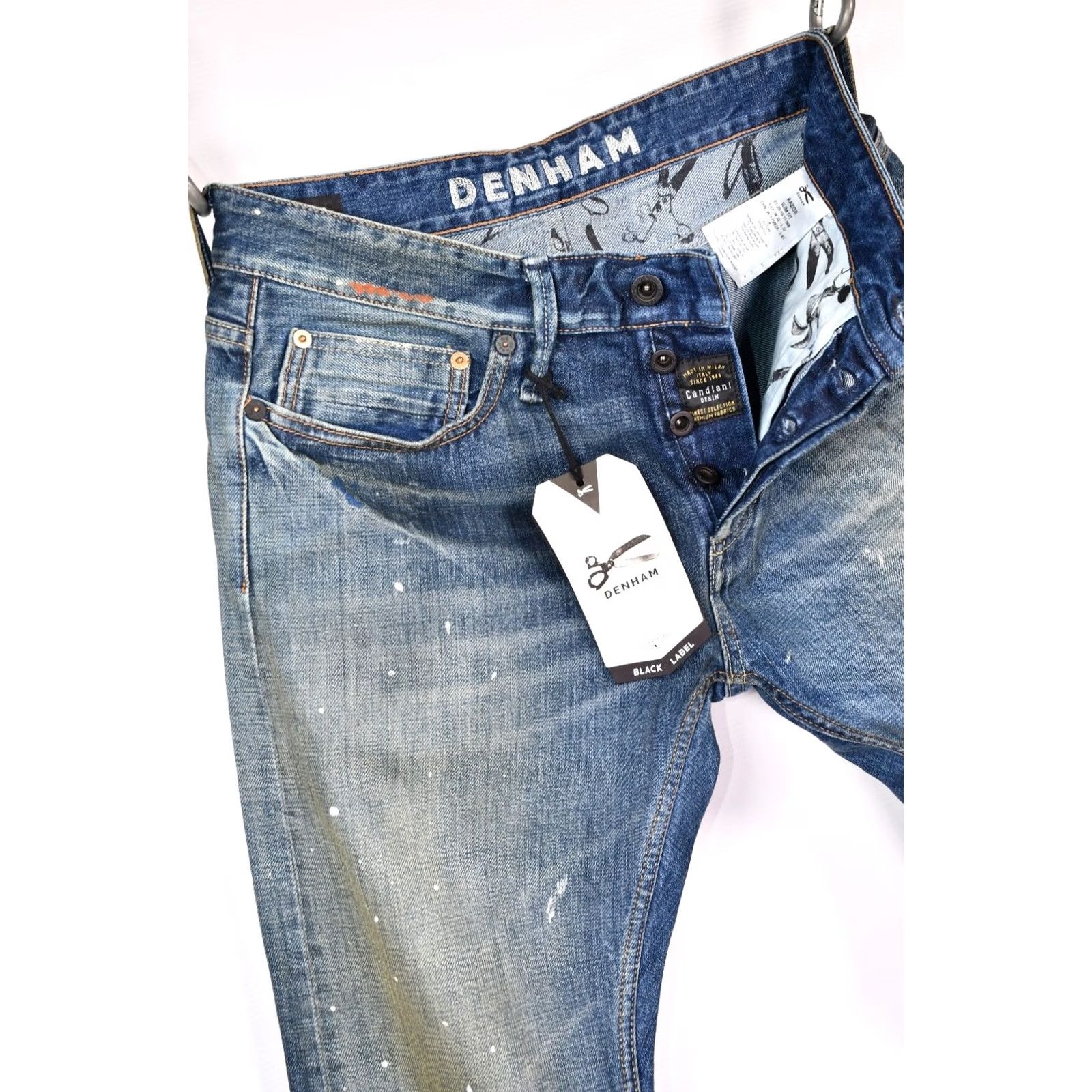 DENHAM Denham Razor Candiani Italian Selvedge Slim Fit Distresses Denim Jeans W32 L32 - Raw-Tag Size US 32 / EU 48 - 3 Thumbnail
