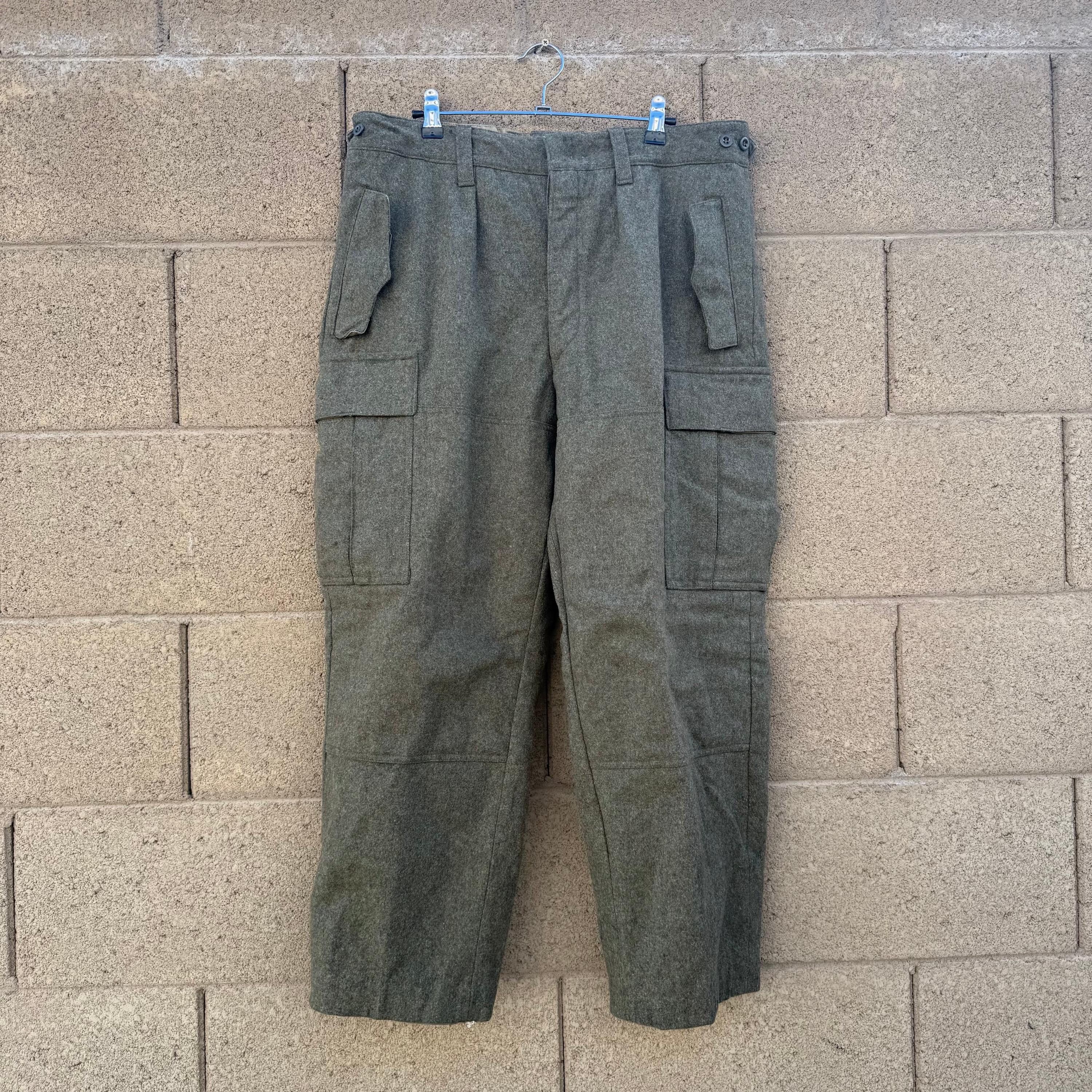 Vintage 60's German Military Wool Cargo Field Pants Size US 34 / EU 50 - 1 Thumbnail
