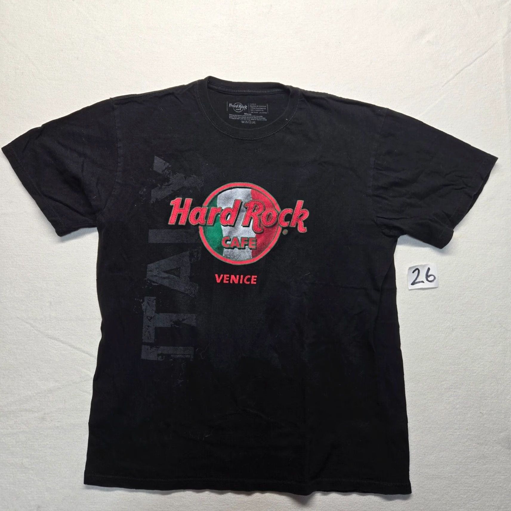 Hard Rock Cafe Hard Rock Cafe Venice Italy Black Tee T-Shirt Adult Men's Size L Large Shirt Mens Color Black Graphic Tee - Size US L / EU 52-54 / 3 - 2 Thumbnail