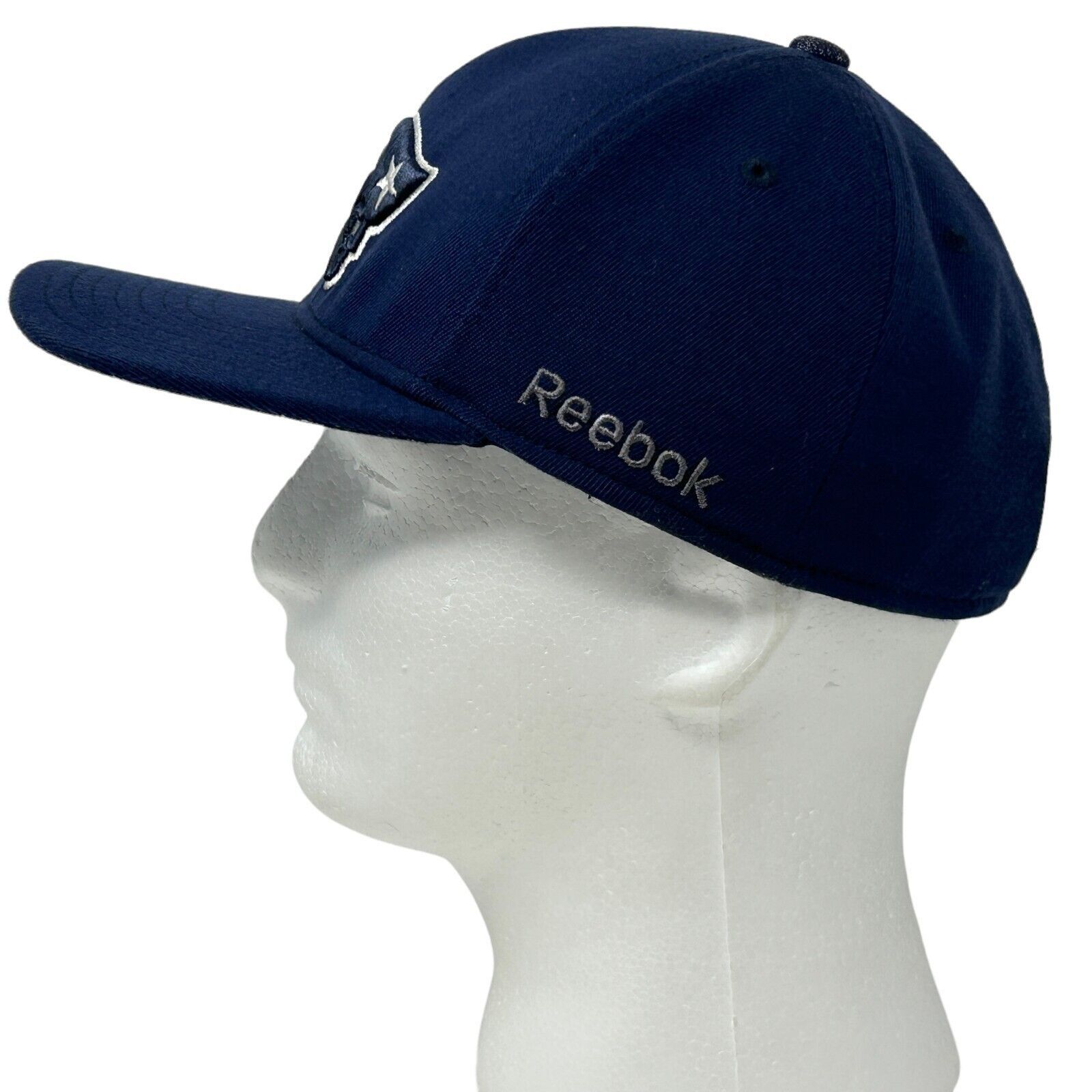 Reebok New England Patriots Hat Baseball Cap Blue Flex Fitted S-M Size ONE SIZE - 3 Thumbnail