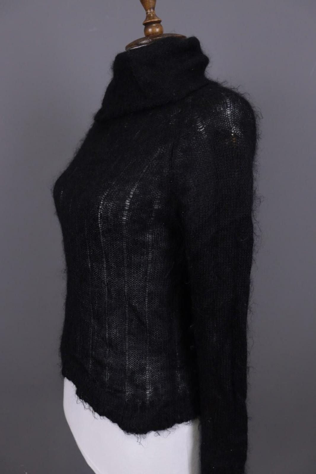 BILLTORNADE Bill Tornade Black Mesh Turtle Neck Knit Sweater Size S Size S / US 4 / IT 40 - 8 Thumbnail