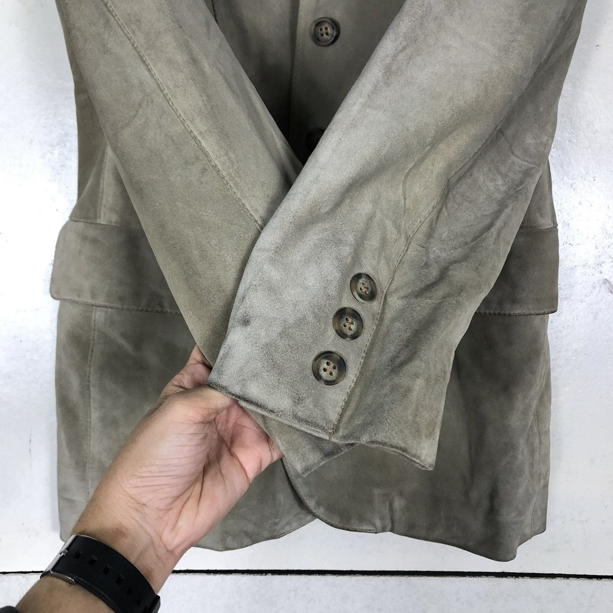 Genuine Leather 🔥VINTAGE GENUINE LEATHER JACKET DOUBLE BREAST LAMATTA PELLE Size US M / EU 48-50 / 2 - 15 Thumbnail