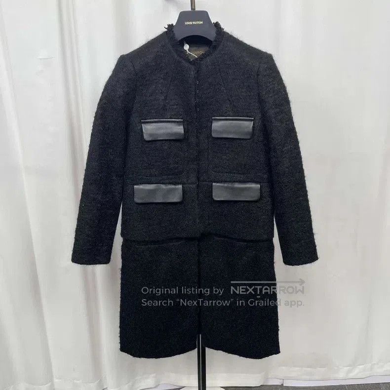 Louis Vuitton LV Black Wool Blend Coat Size 42. Size US M / EU 48-50 / 2 - 1 Thumbnail