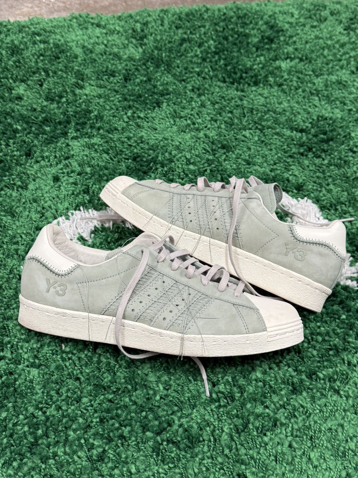 Y-3 Y-3 Superstar Sage Green Adidas Soft Leather Sneaker Sz. 9 Size US 9 / EU 42 - 2 Thumbnail