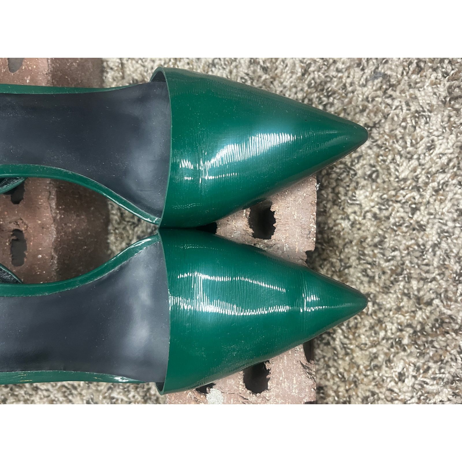 Alexander Wang Alexander Wang Emma Patent Ankle Strap Pump Green 40.5 Size US 9.5 / IT 39.5 - 6 Thumbnail