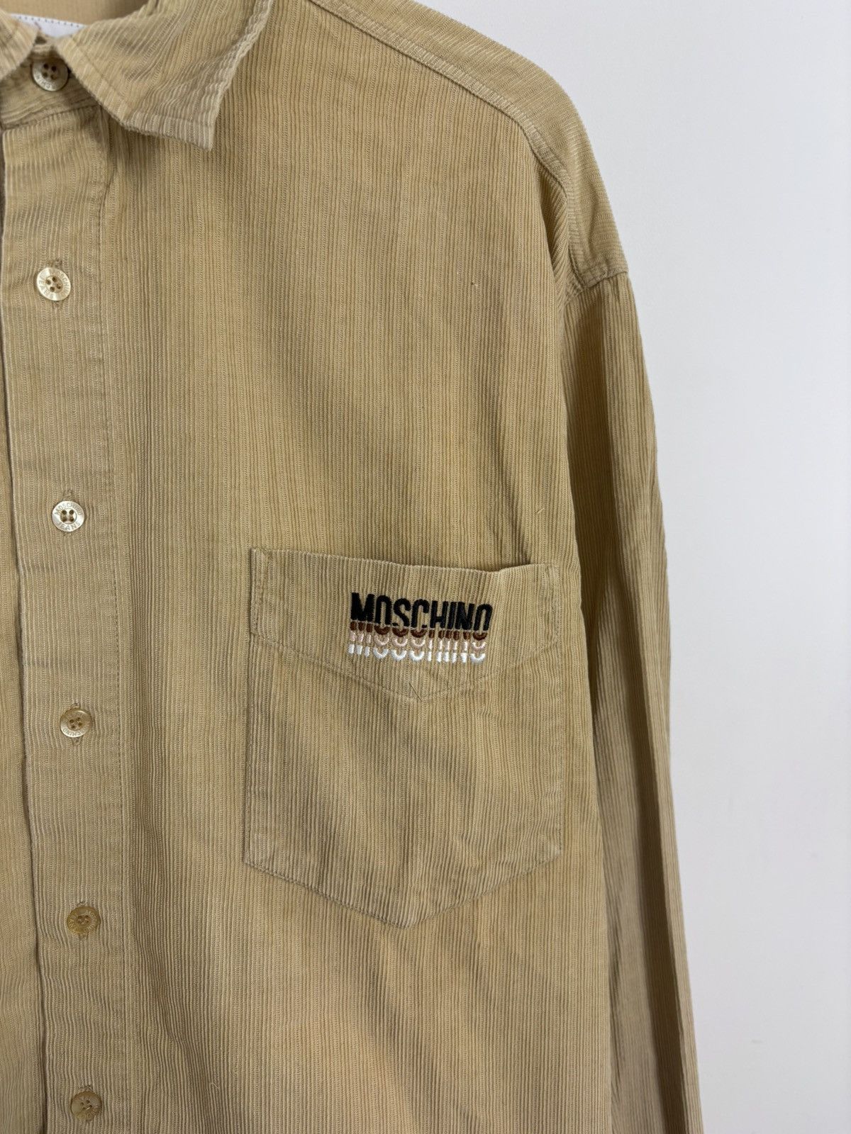Moschino Vintage 1990s Moschino Jeans Corduroy Long Sleeve Shirt Size US M / EU 48-50 / 2 - 5 Thumbnail