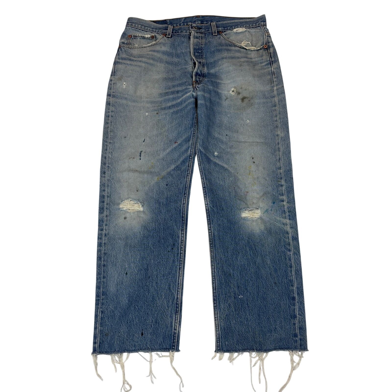 Levi's Vintage 90s Levi's 501 Straight Leg Jeans USA 35x28.5 Size US 35 - 1 Thumbnail