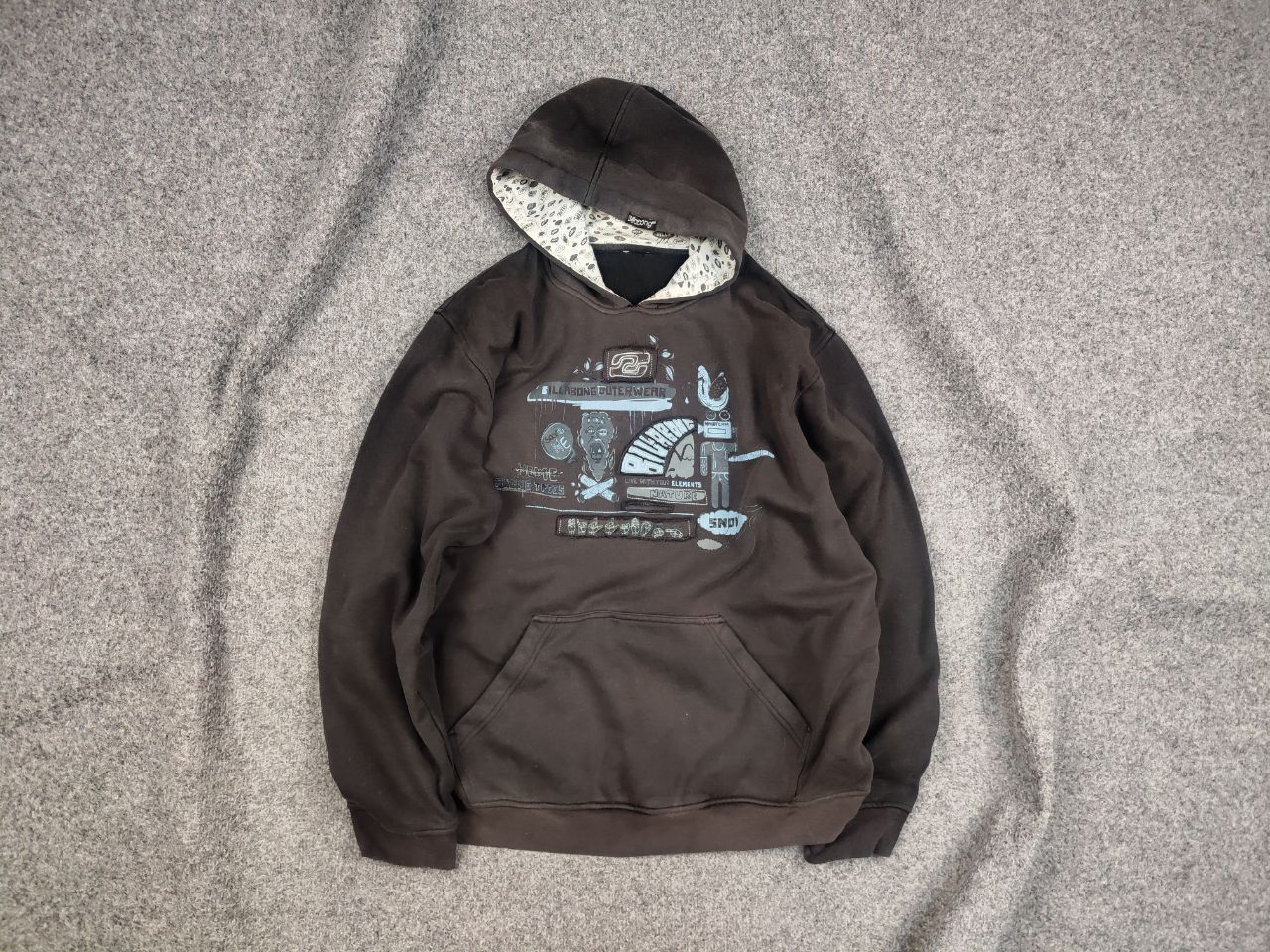Vintage Billabong Embroidered logo Faded Hoodie Y2K Style