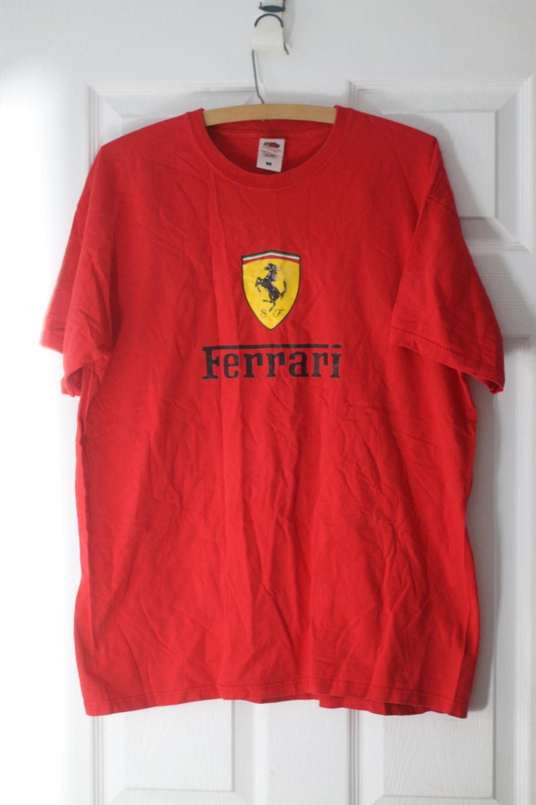 Tommy Hilfiger Ferrari Red Graphic T Shirt XL Fruit Of The Loom Racing Logo Size US XL / EU 56 / 4 - 1 Thumbnail