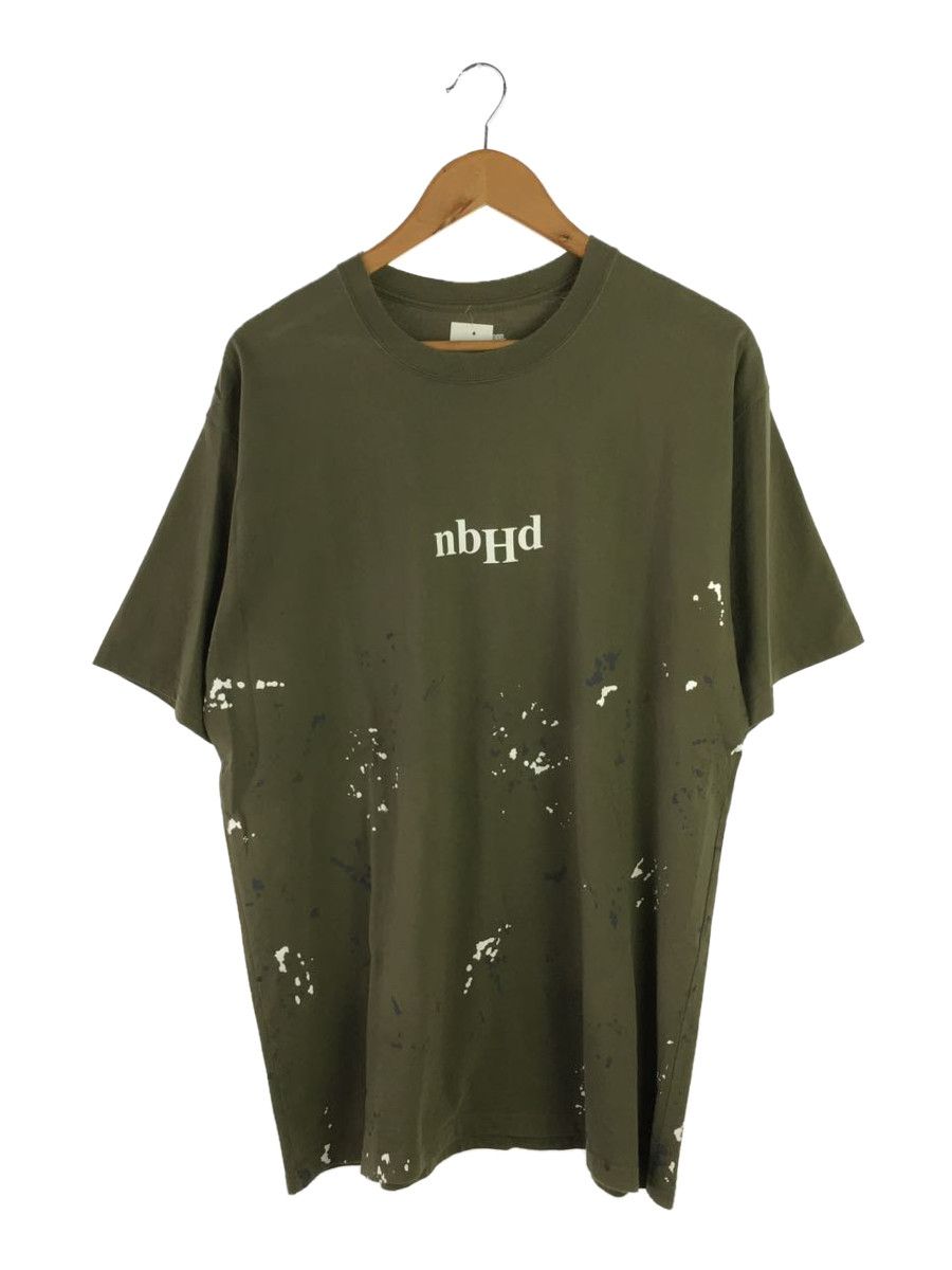 T-Shirts Cotton Short Sleeve Crewneck Print Khaki