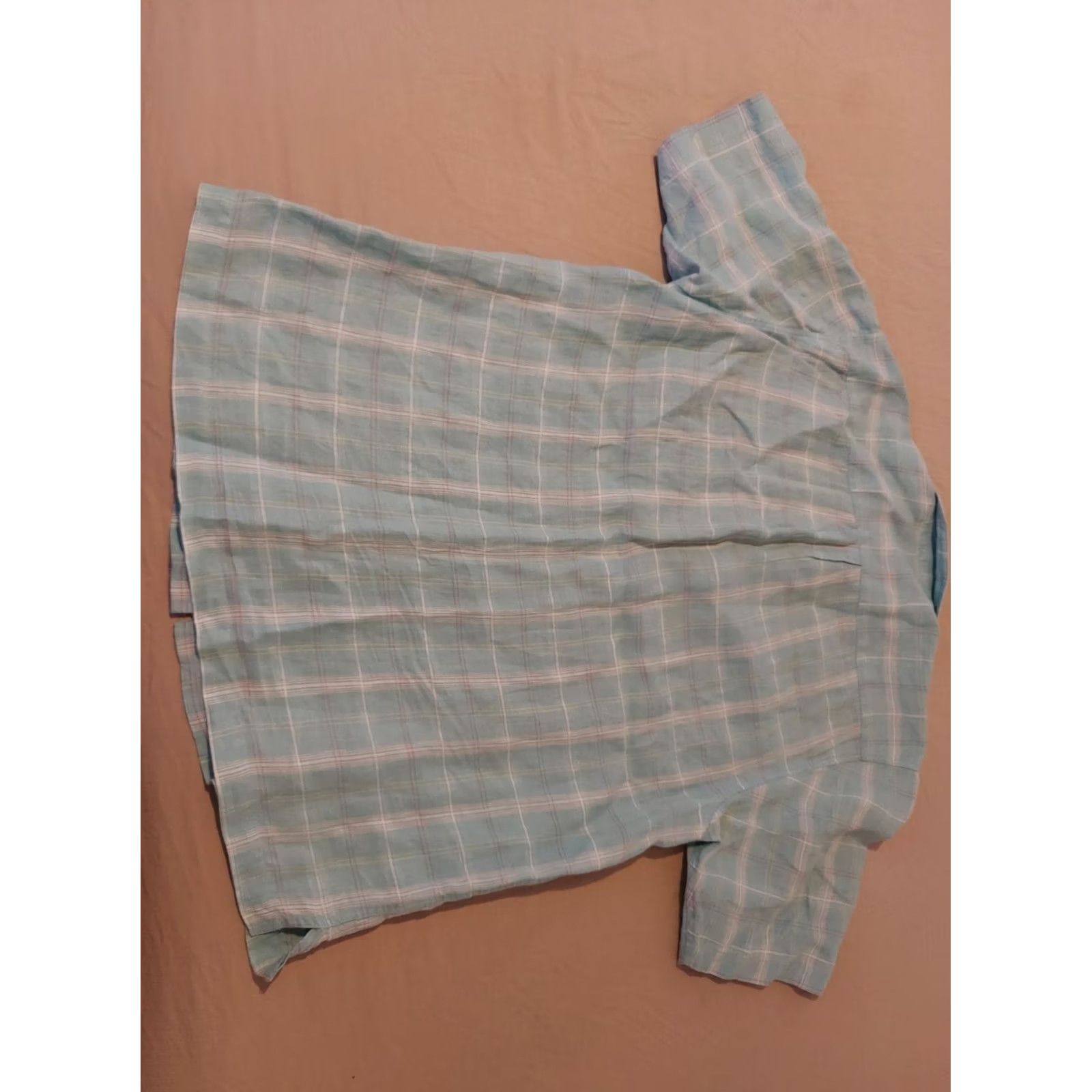 Tommy Bahama Tommy Bahama Shirt Mens L Large Indigo Palms Linen Dress Short Sleeve Blue Size 42R - 6 Thumbnail