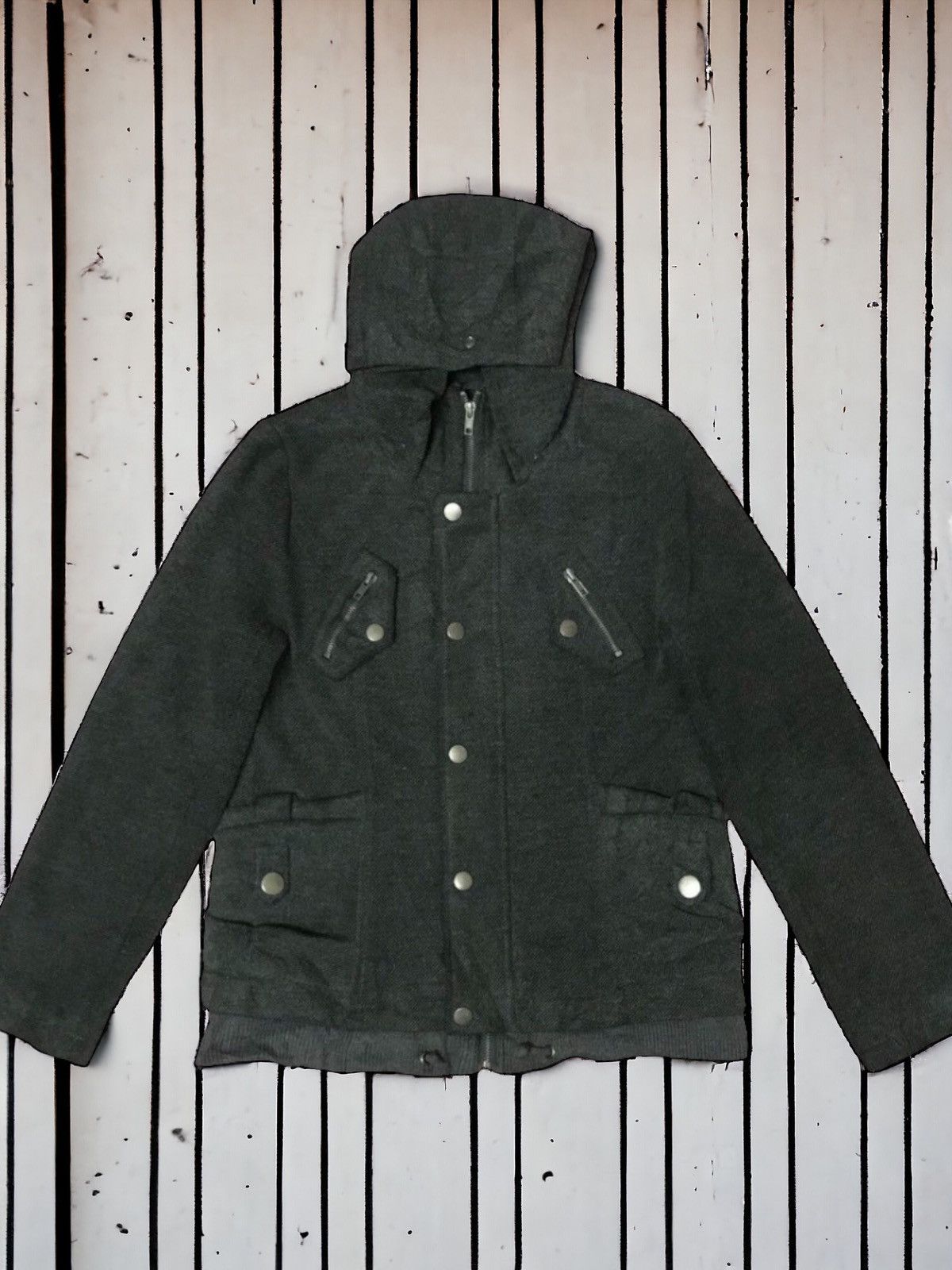 If Six Was Nine Quotre Vinght Casual Hooded Jacket Snap Button Zipper Pocket Size US M / EU 48-50 / 2 - 1 Thumbnail