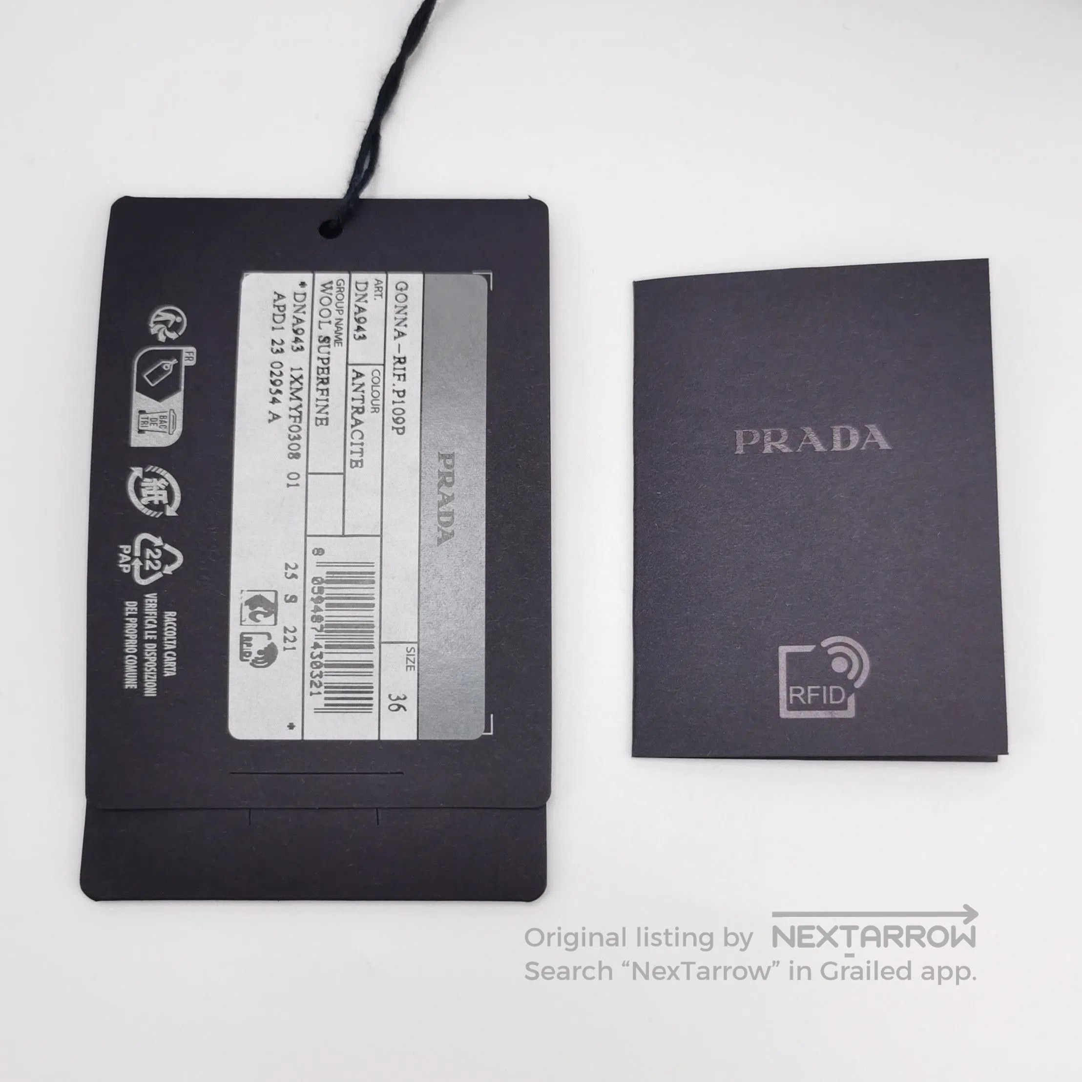 Prada Prada Black Wool Zip Midi Skirt . Size 35" - 4 Thumbnail