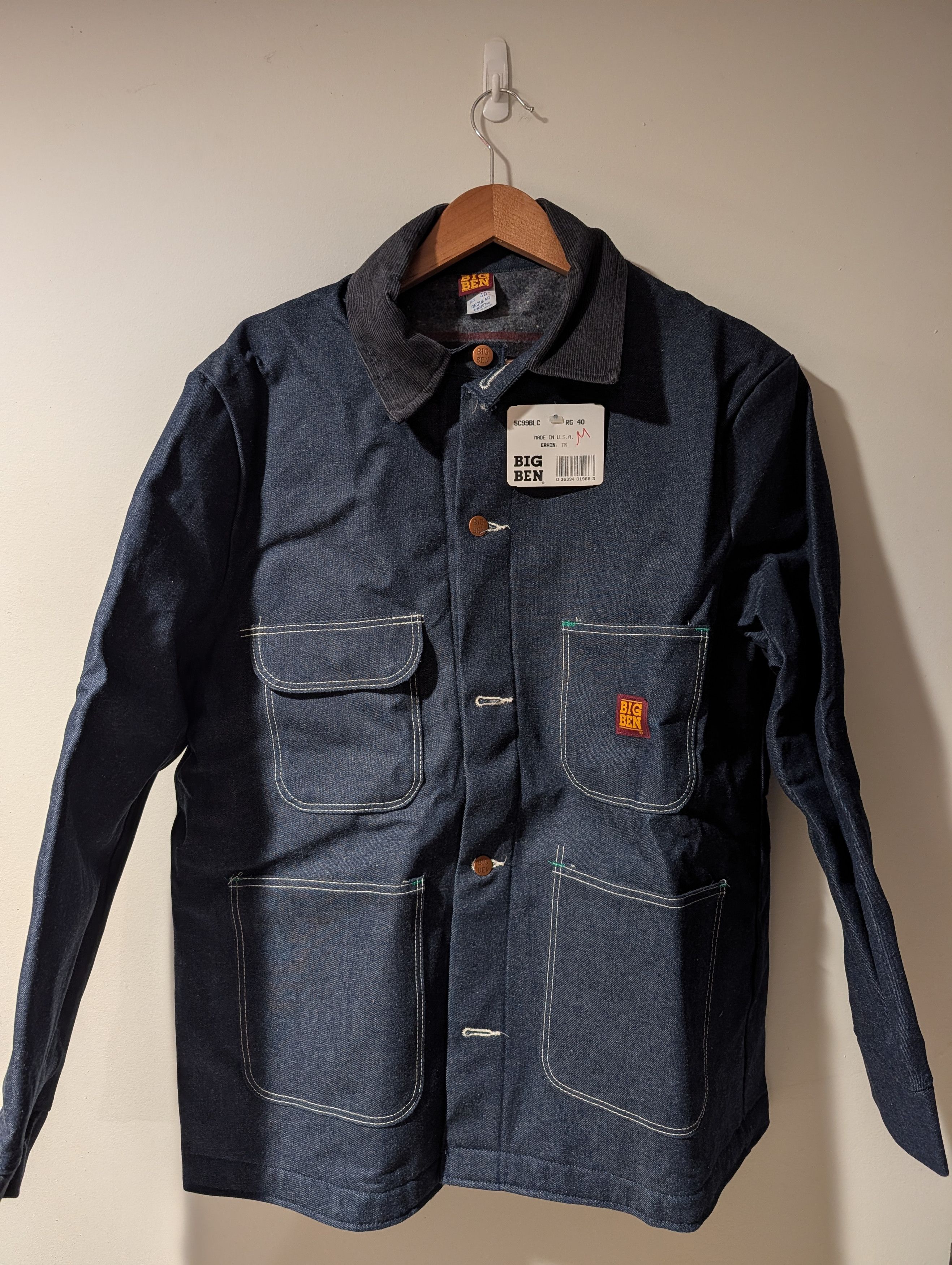Wrangler Vintage 70s Big Ben by Wrangler Denim Chore Jacket Blanket Size US L / EU 52-54 / 3 - 1 Thumbnail