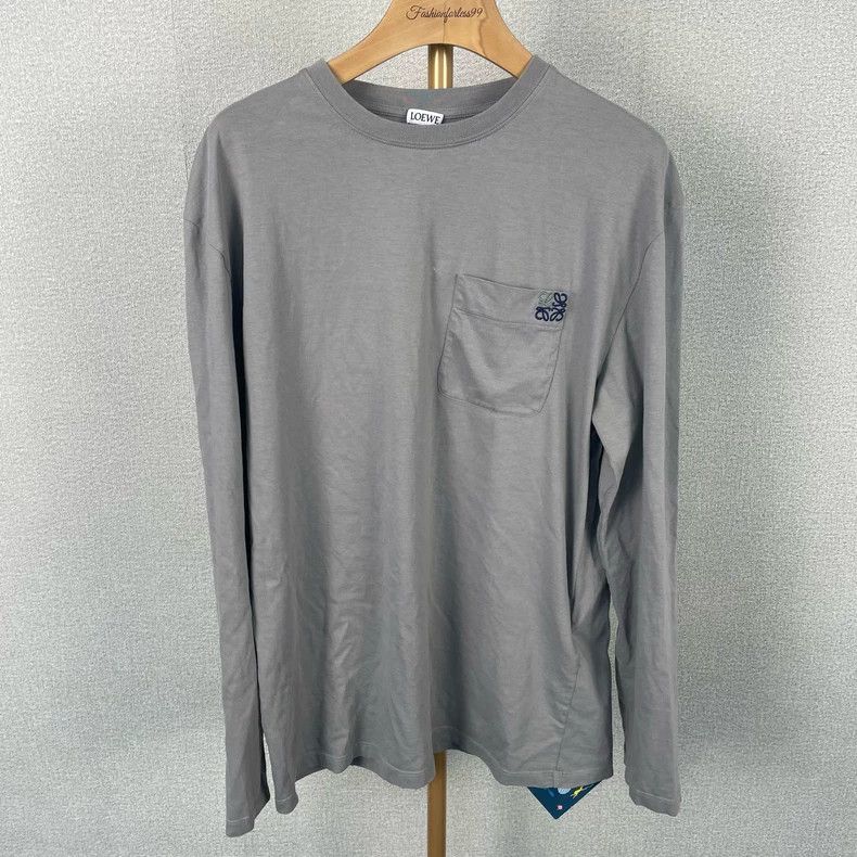Loewe LOEWE Gray cotton long-sleeved T-shirt Size M / US 6-8 / IT 42-44 - 1 Thumbnail