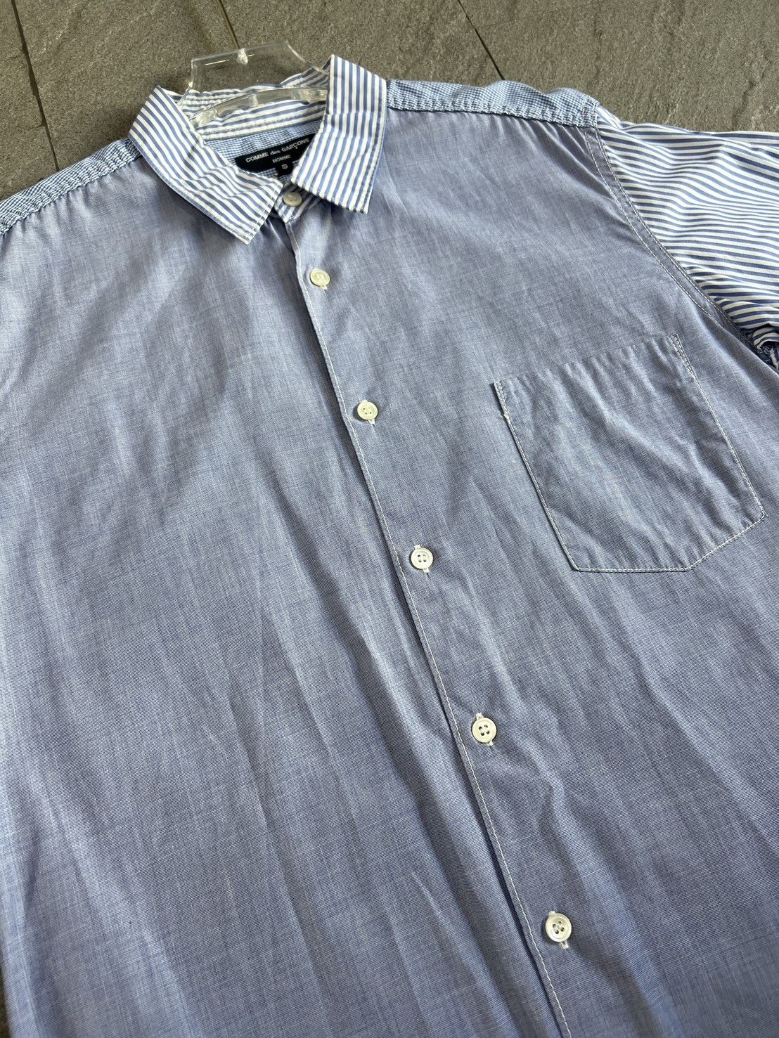 Comme des Garcons Comme des Garçons Homme patchwork striped shirt Size US S / EU 44-46 / 1 - 4 Thumbnail