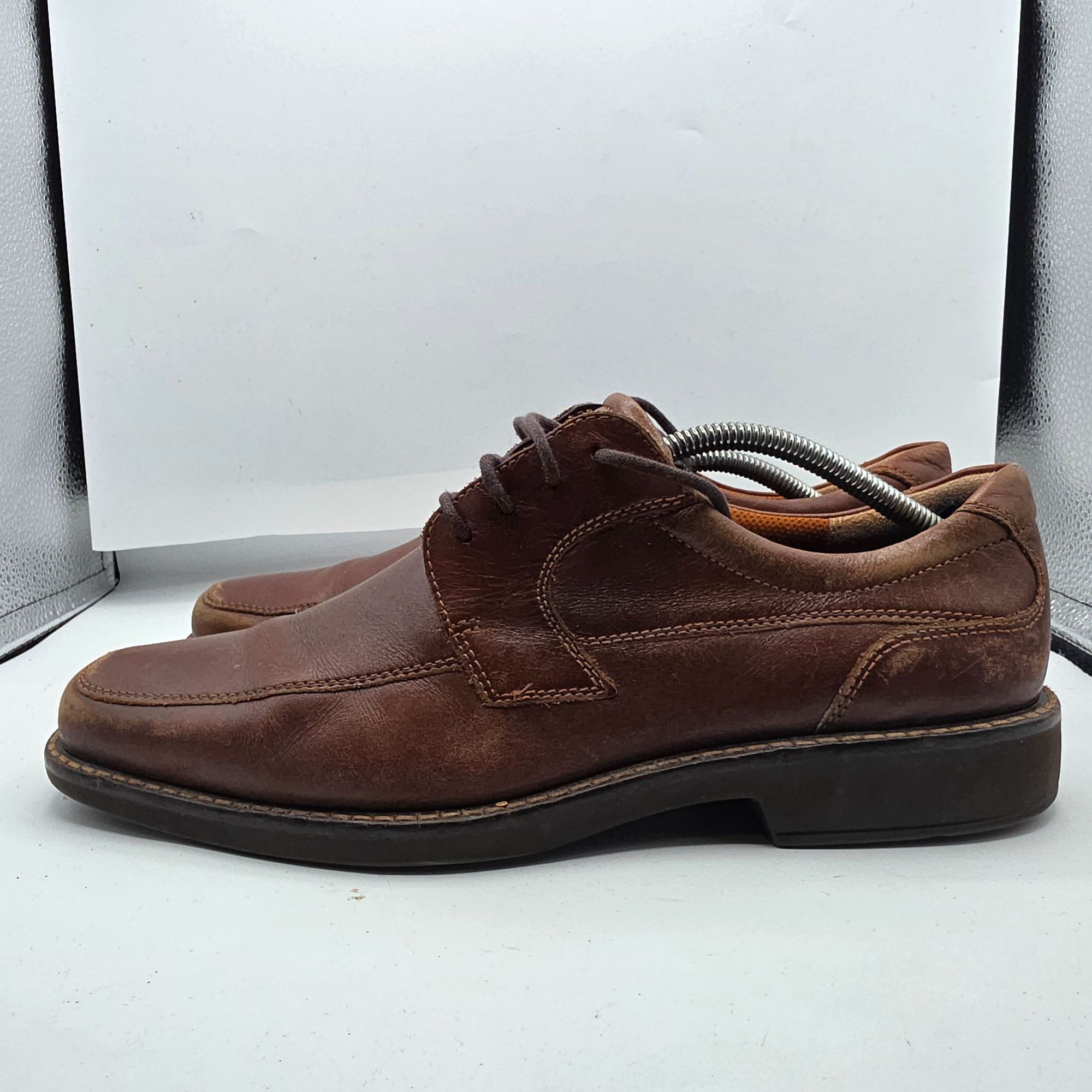 Ecco Ecco Brown Leather Mens Dress Shoes Size 11 Lace Up Comforta Size US 11 / EU 44 - 15 Thumbnail
