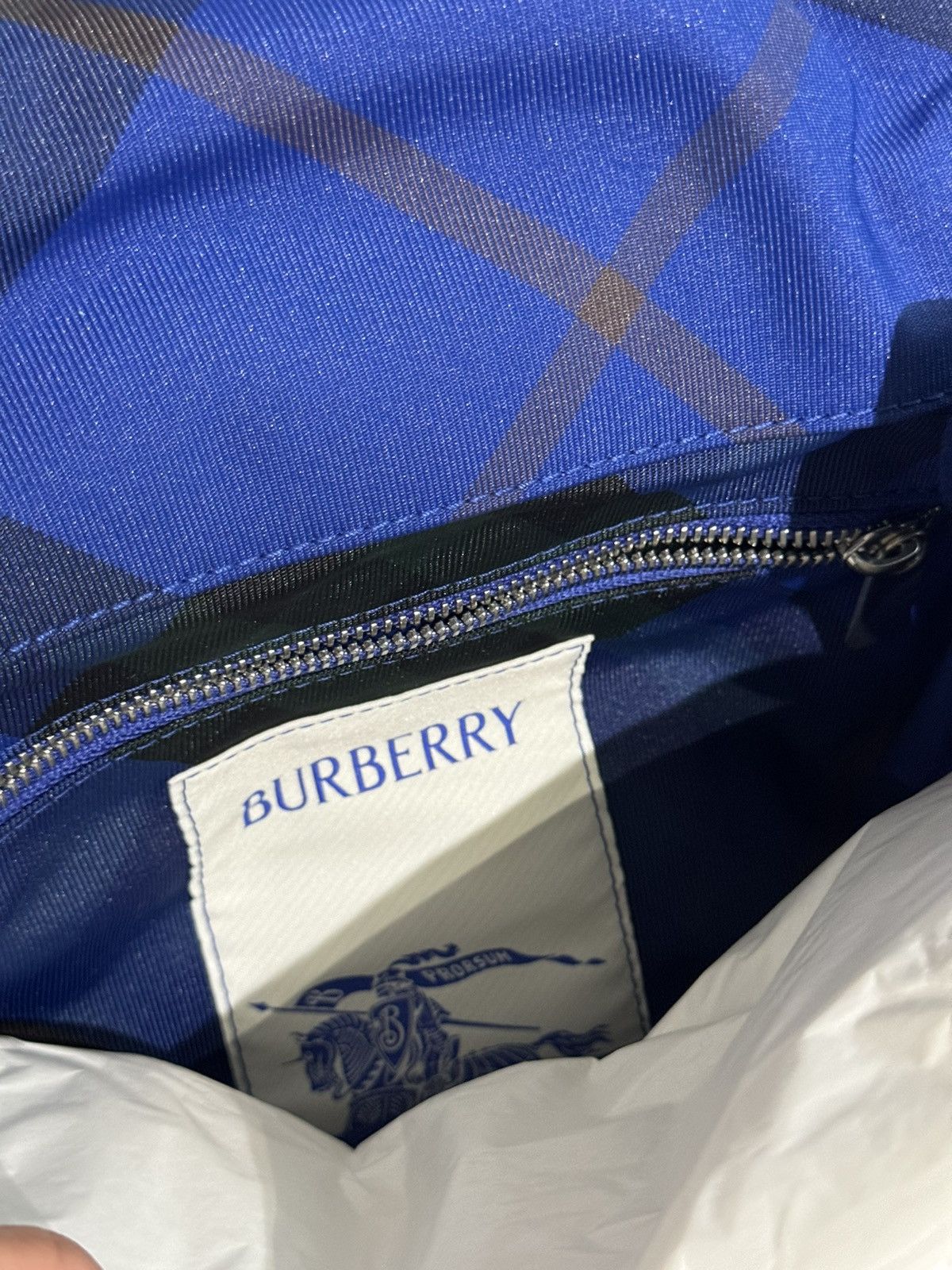 Burberry Blue Plaid Pillow Crossbody Bag Size ONE SIZE - 2 Thumbnail