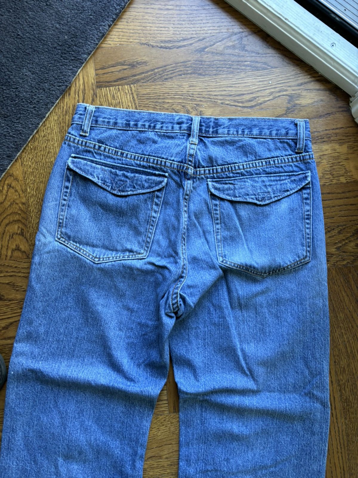 Gap × Old Navy × Vintage Vintage Boot Cut Jeans Lightwash Heel Drag 90s Y2K Wide Leg Size US 31 - 5 Thumbnail